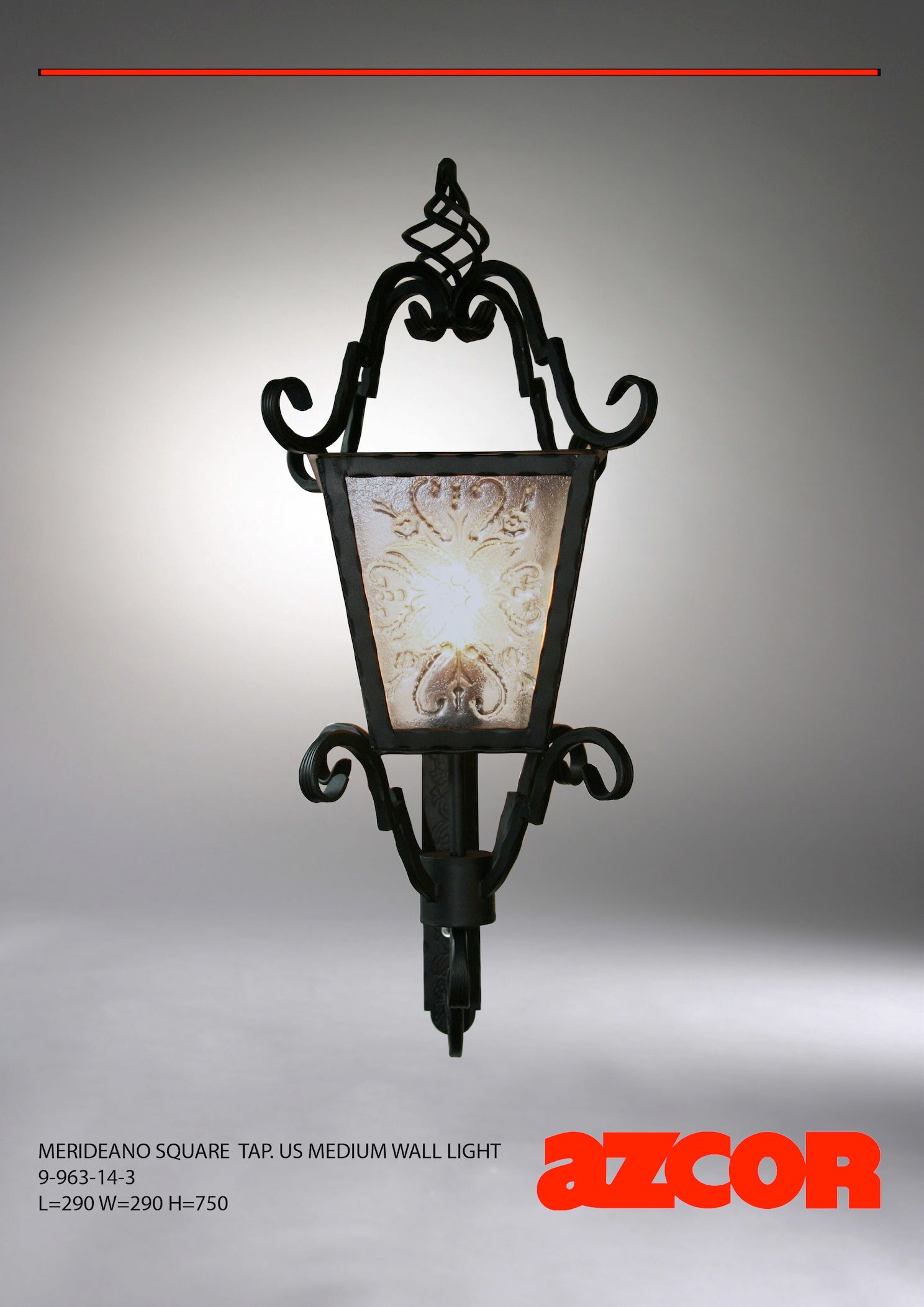 Merideano Wall Light Medium (Basket Finial)