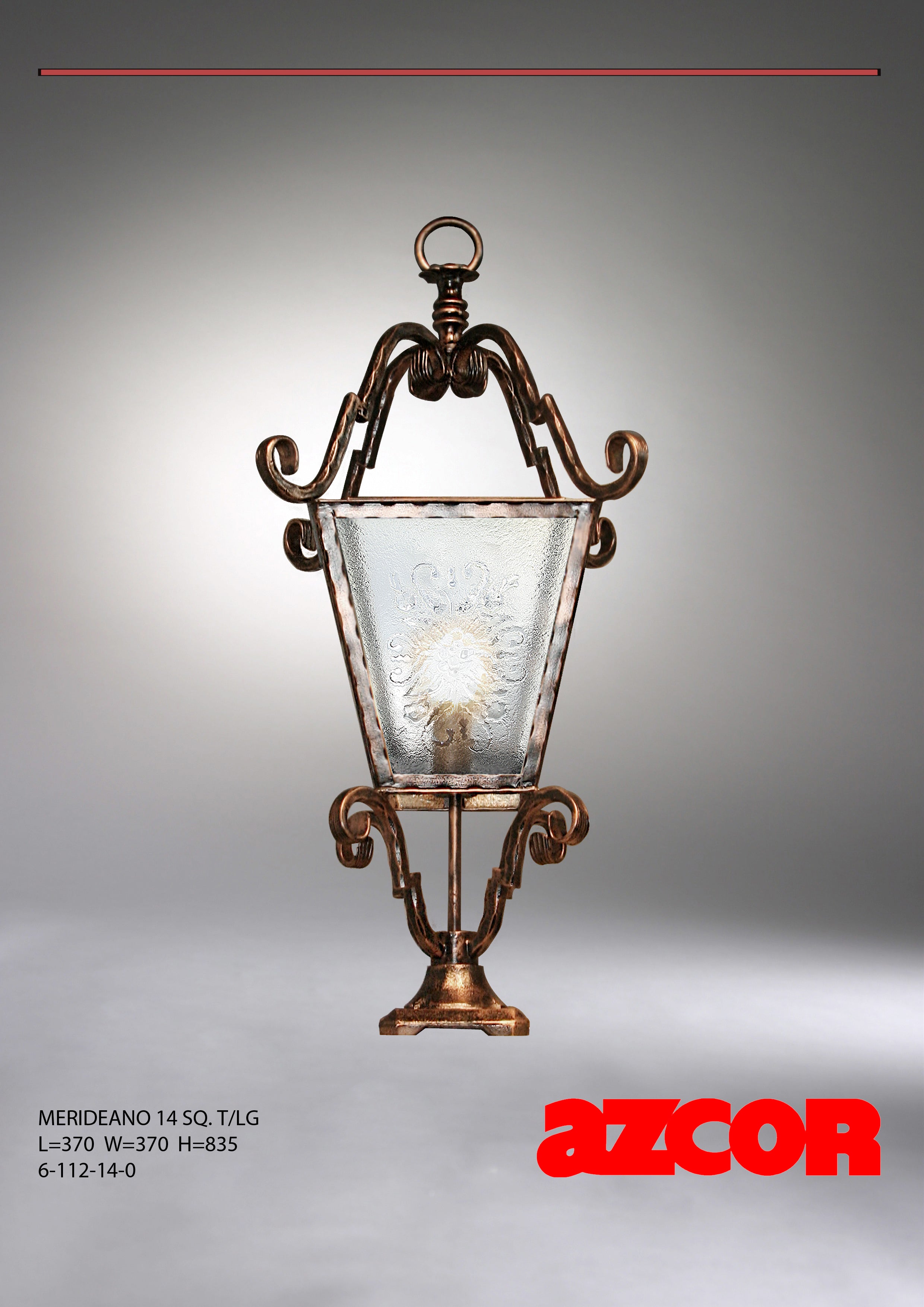 Merideano Gate Lamp Large (Ring Finial)