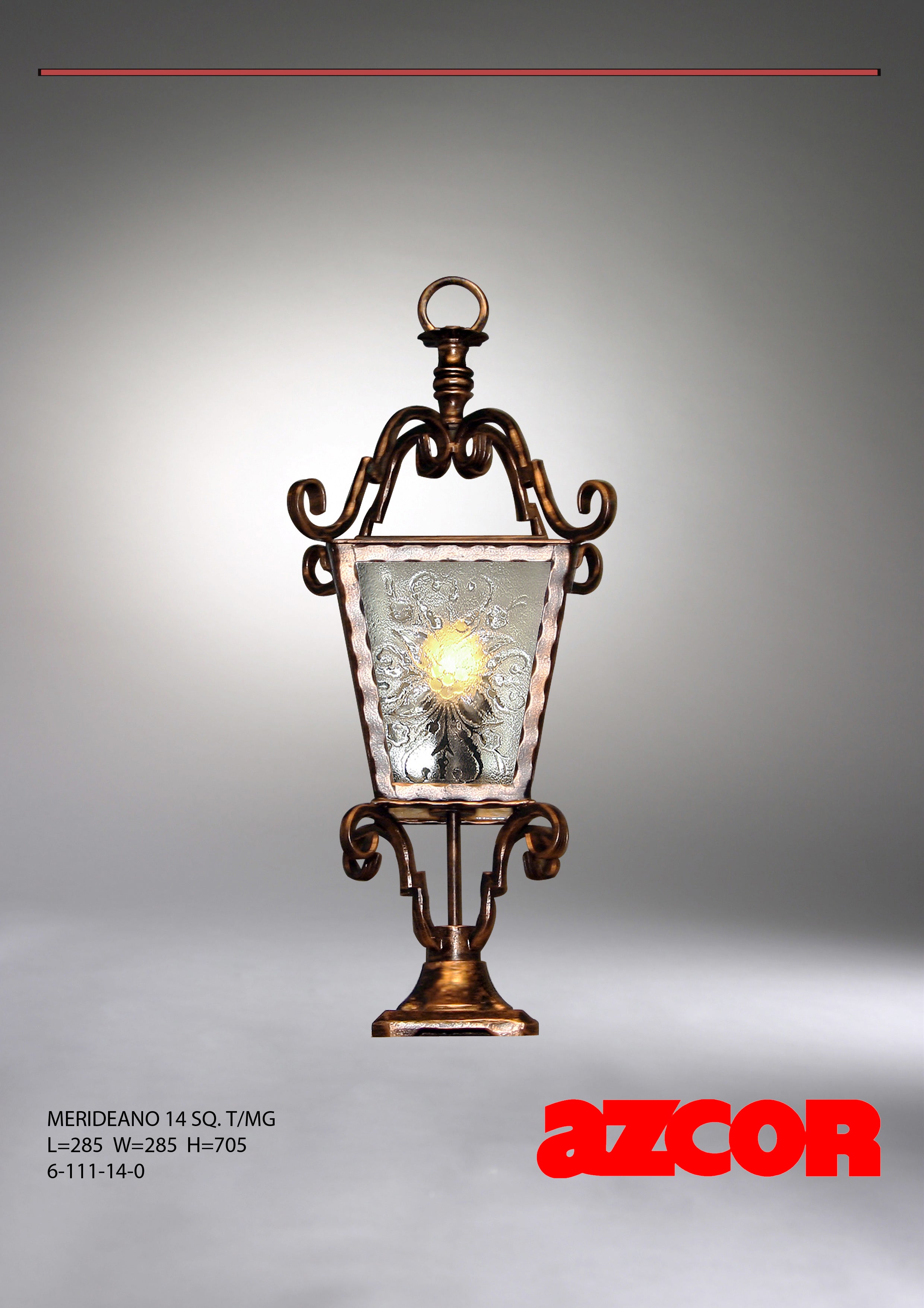 Merideano Gate Lamp Medium (Ring Finial)