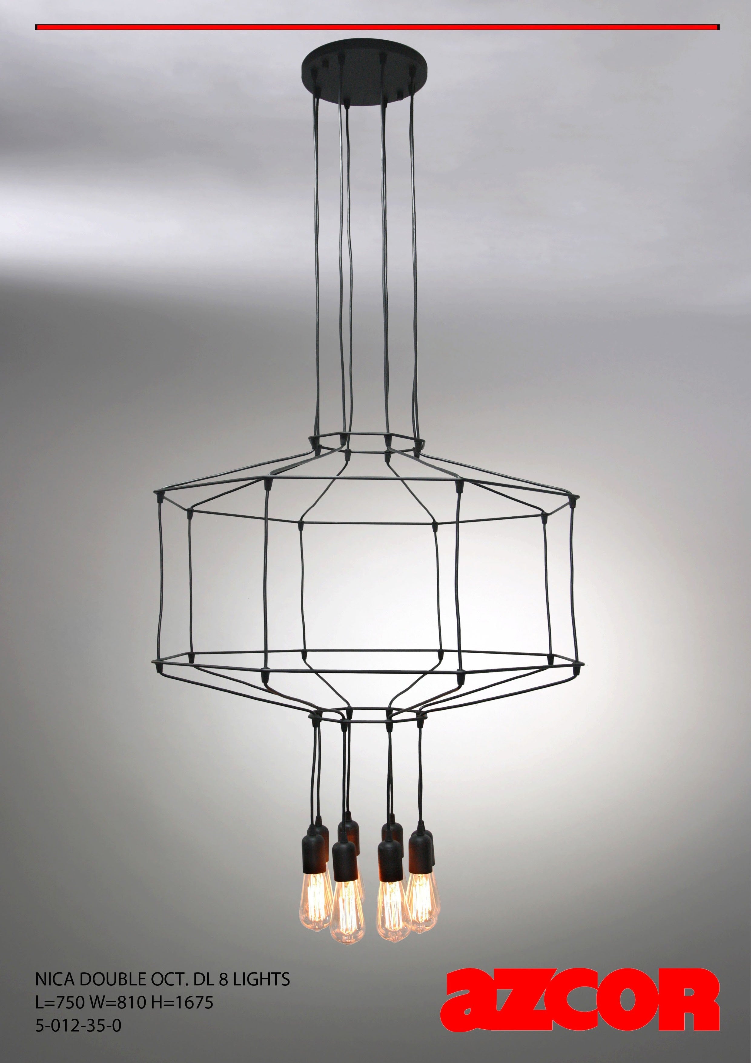 Nica Double Octagonal Drop Light