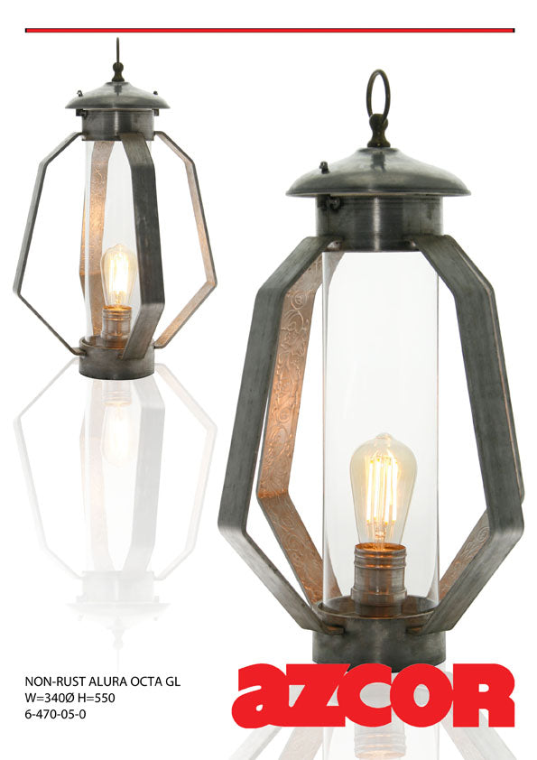 Non-Rust Alura Octagonal Gate Lamp