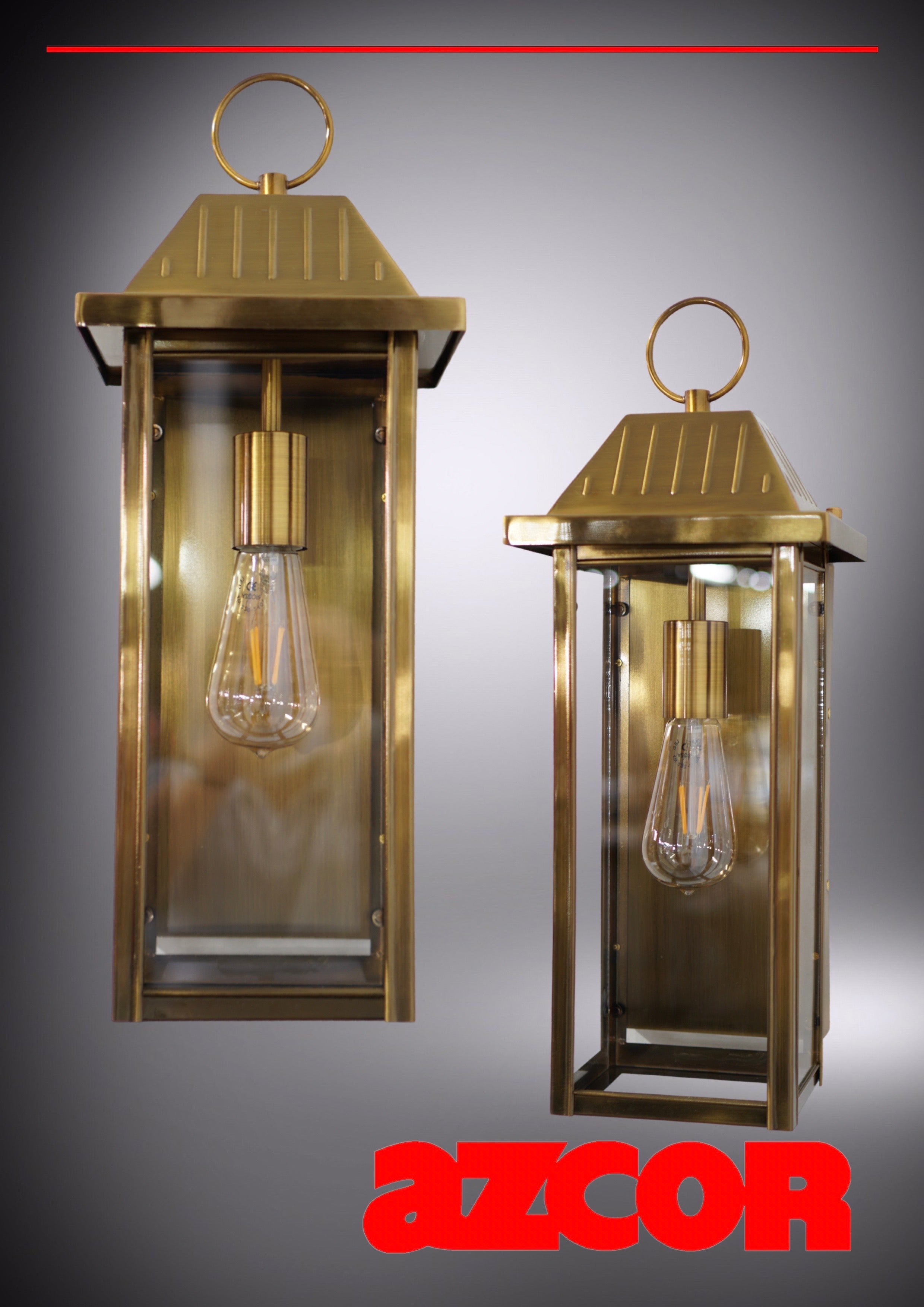 Pronove Wall Light Long Flat (Vintage Brass)