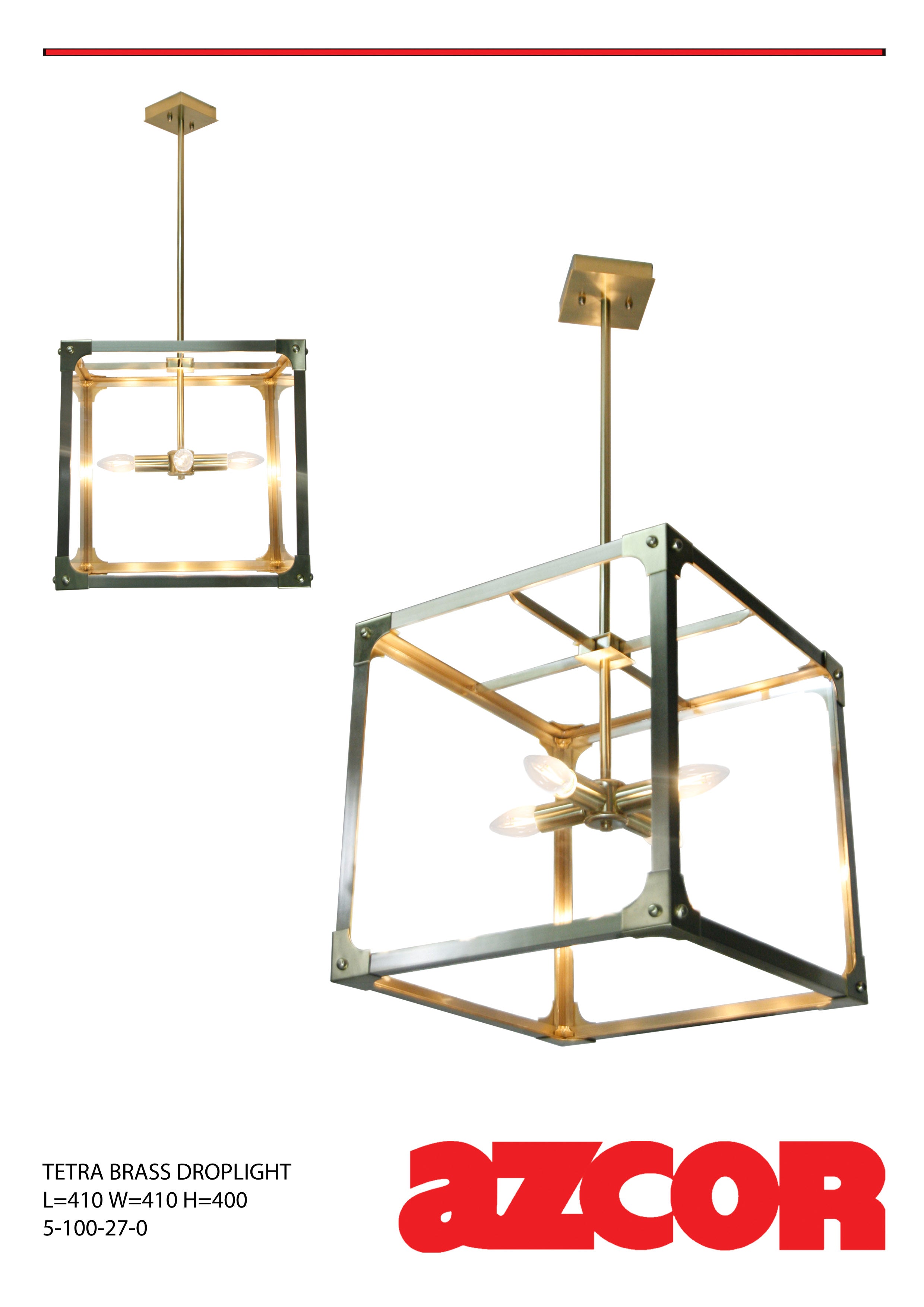 Tetra Brass Drop Light