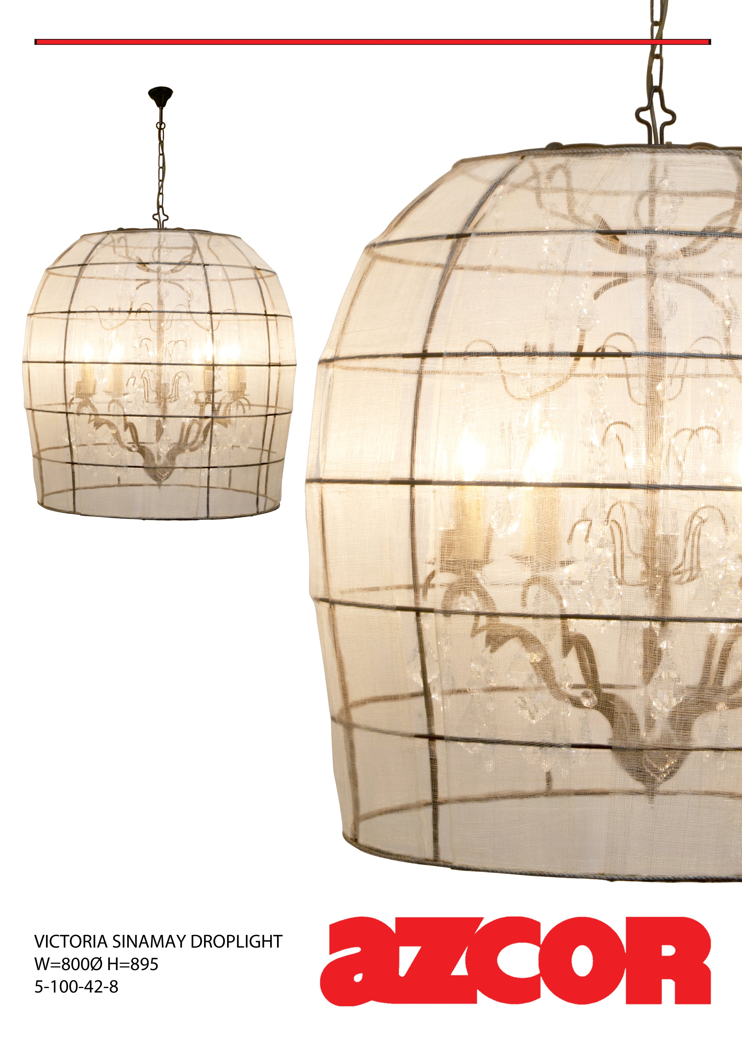 Victoria Sinamay Chandelier 8