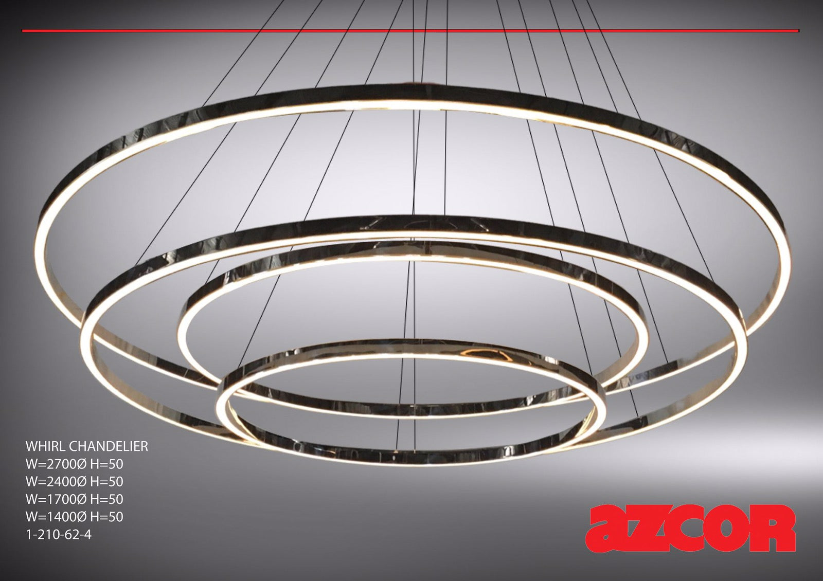 Whirl Ring Chandelier SS