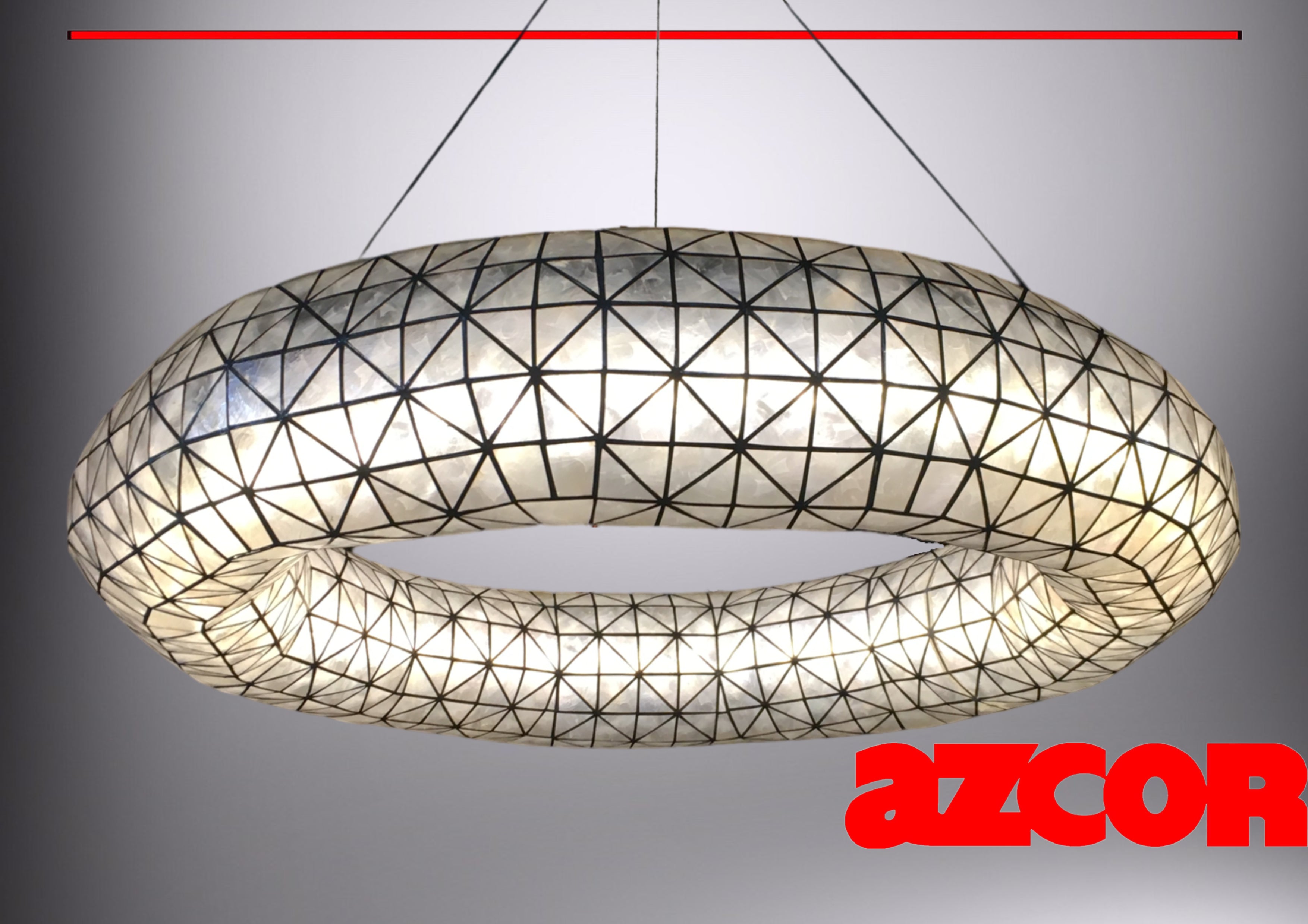 Capiz Halo Pendant Light Slim