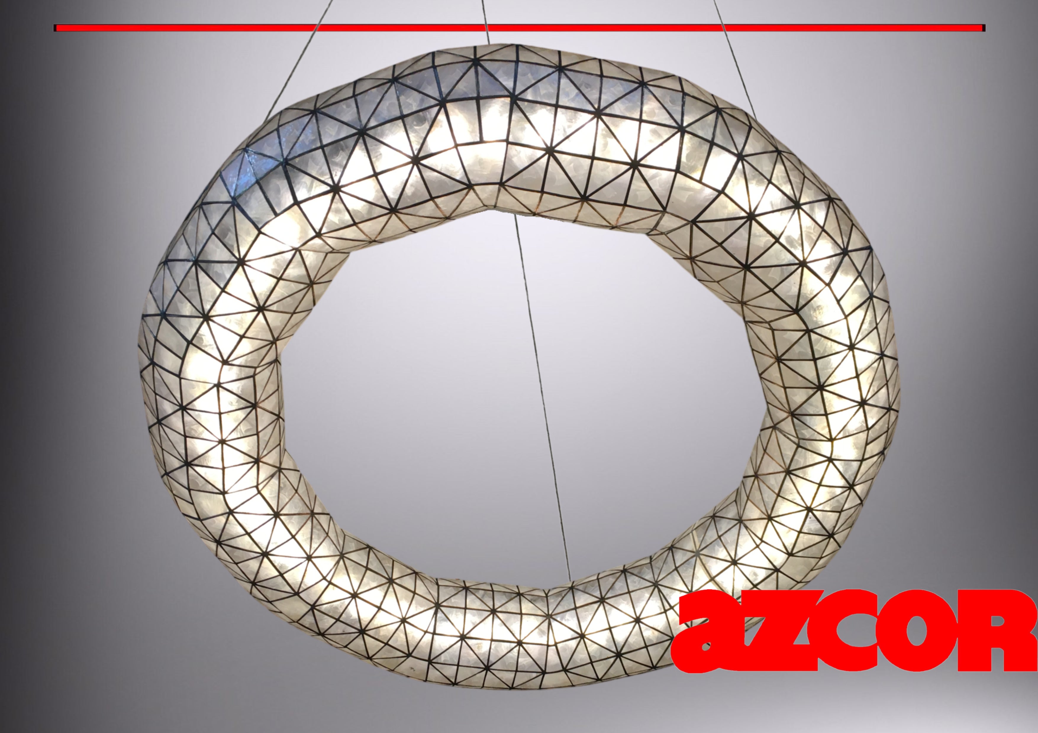 Capiz Halo Pendant Light Slim