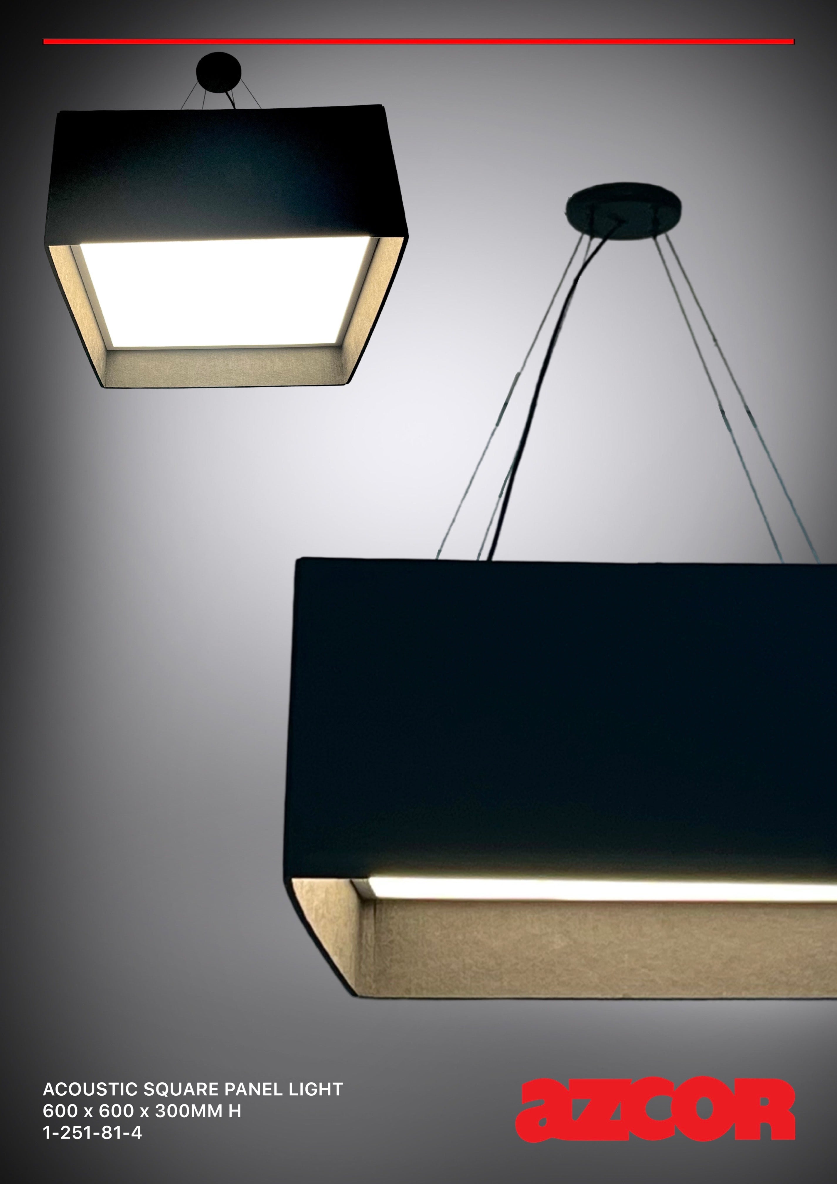 Sound Absorbing Acoustic Square Panel Light