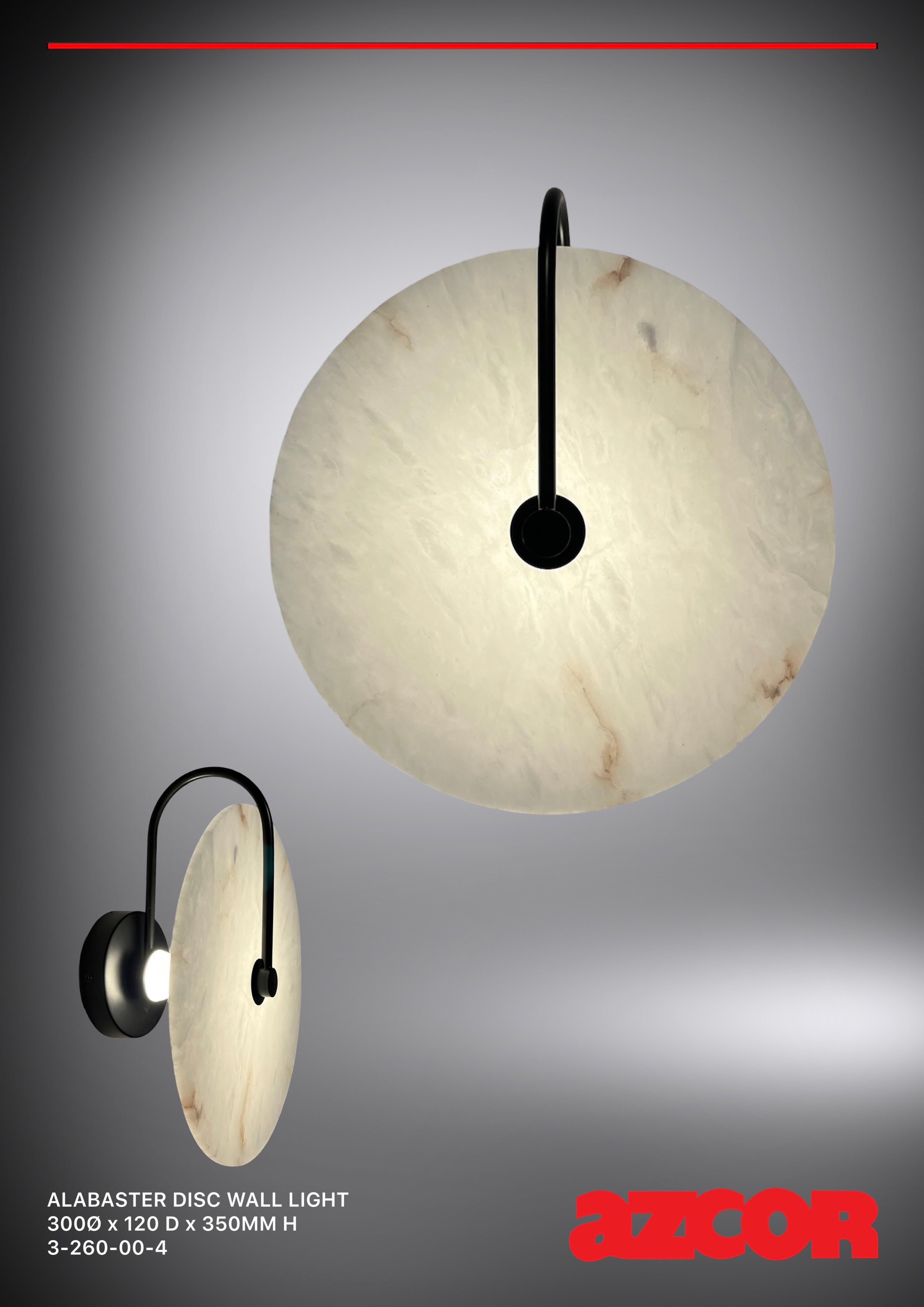 Alabaster Disc Wall Light