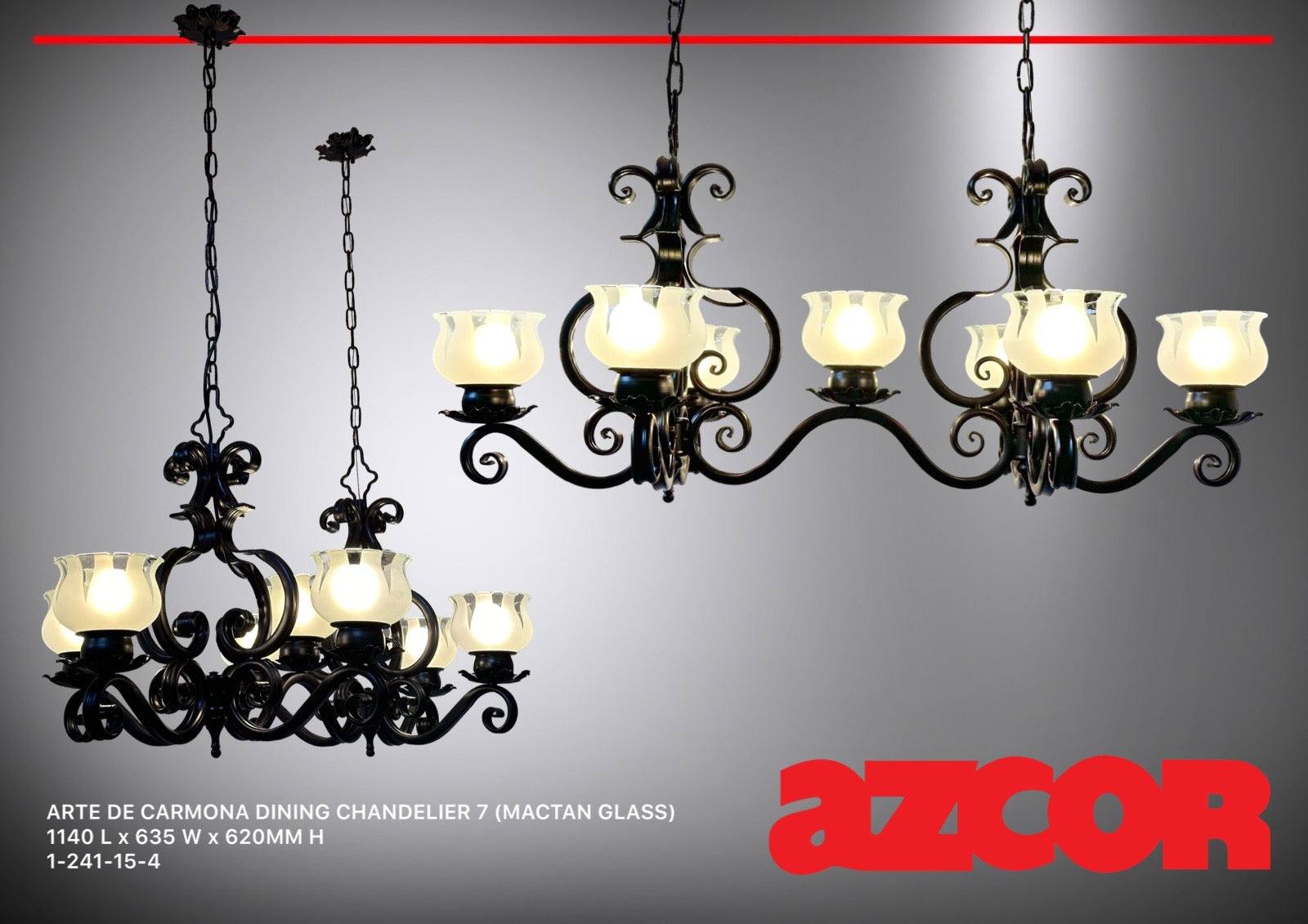 Arte De Carmona Dining Chandelier 7 (Mactan Glass)