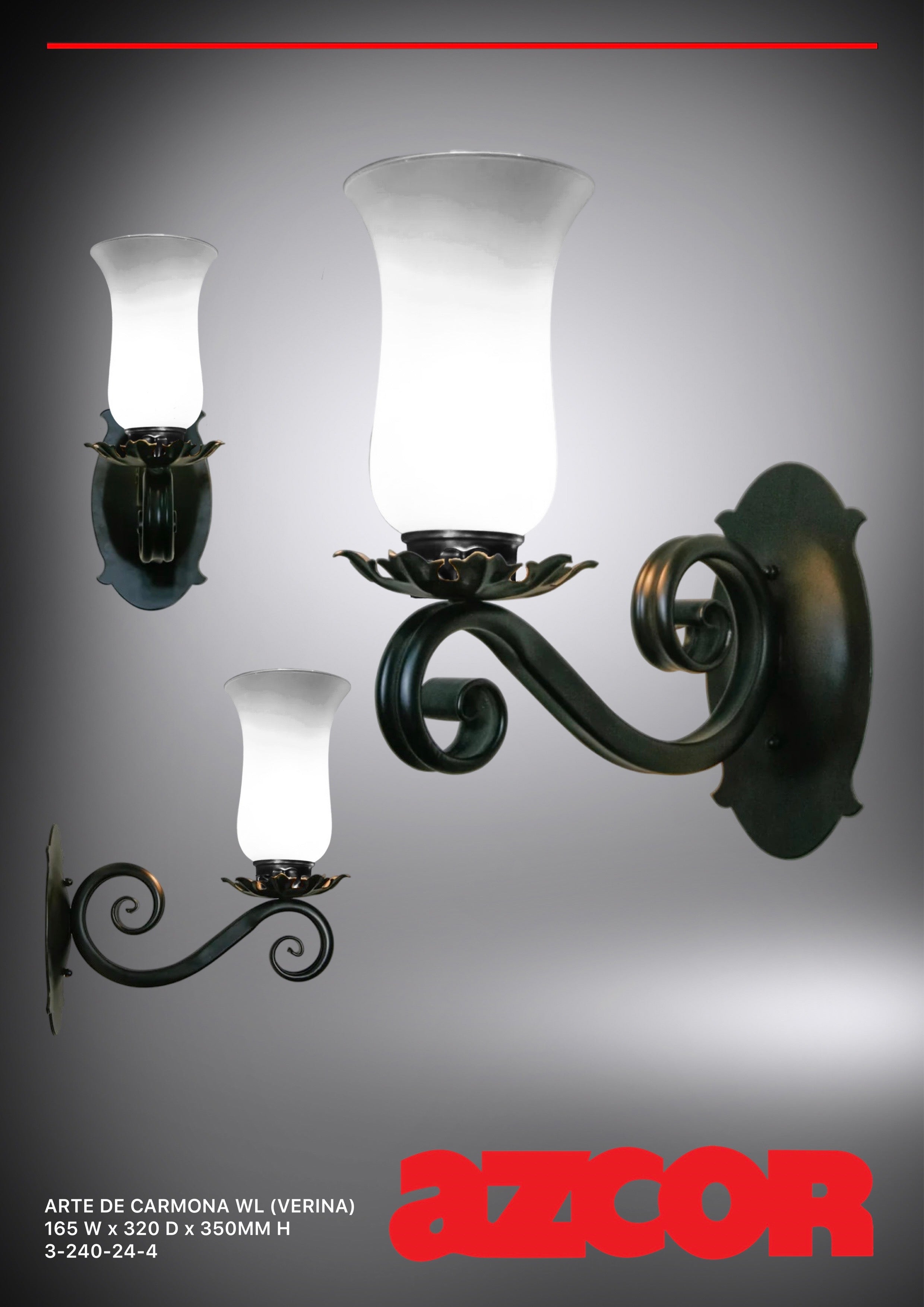 Arte De Carmona Wall Light (Verina Glass)