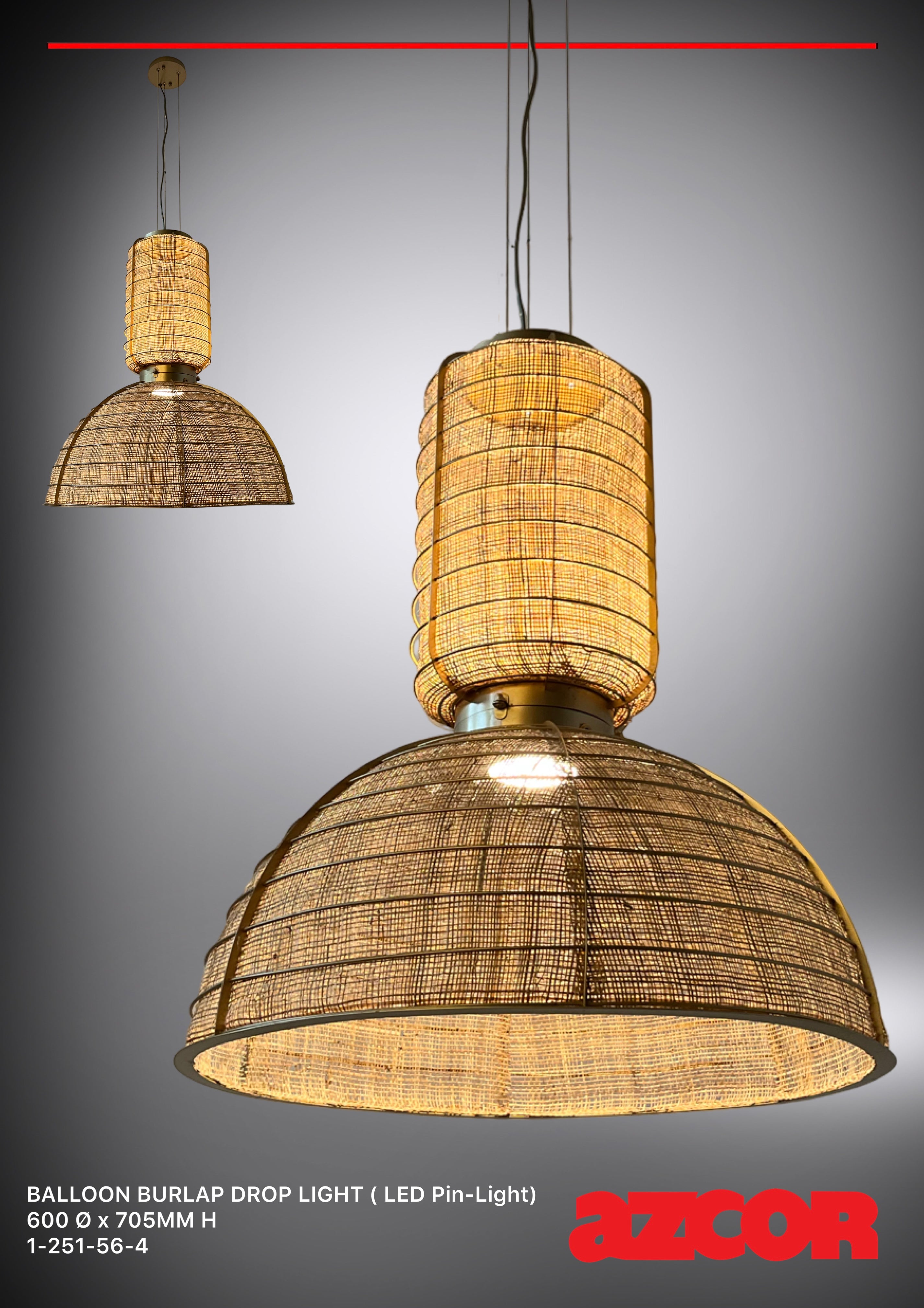Balloon Burlap Drop Light