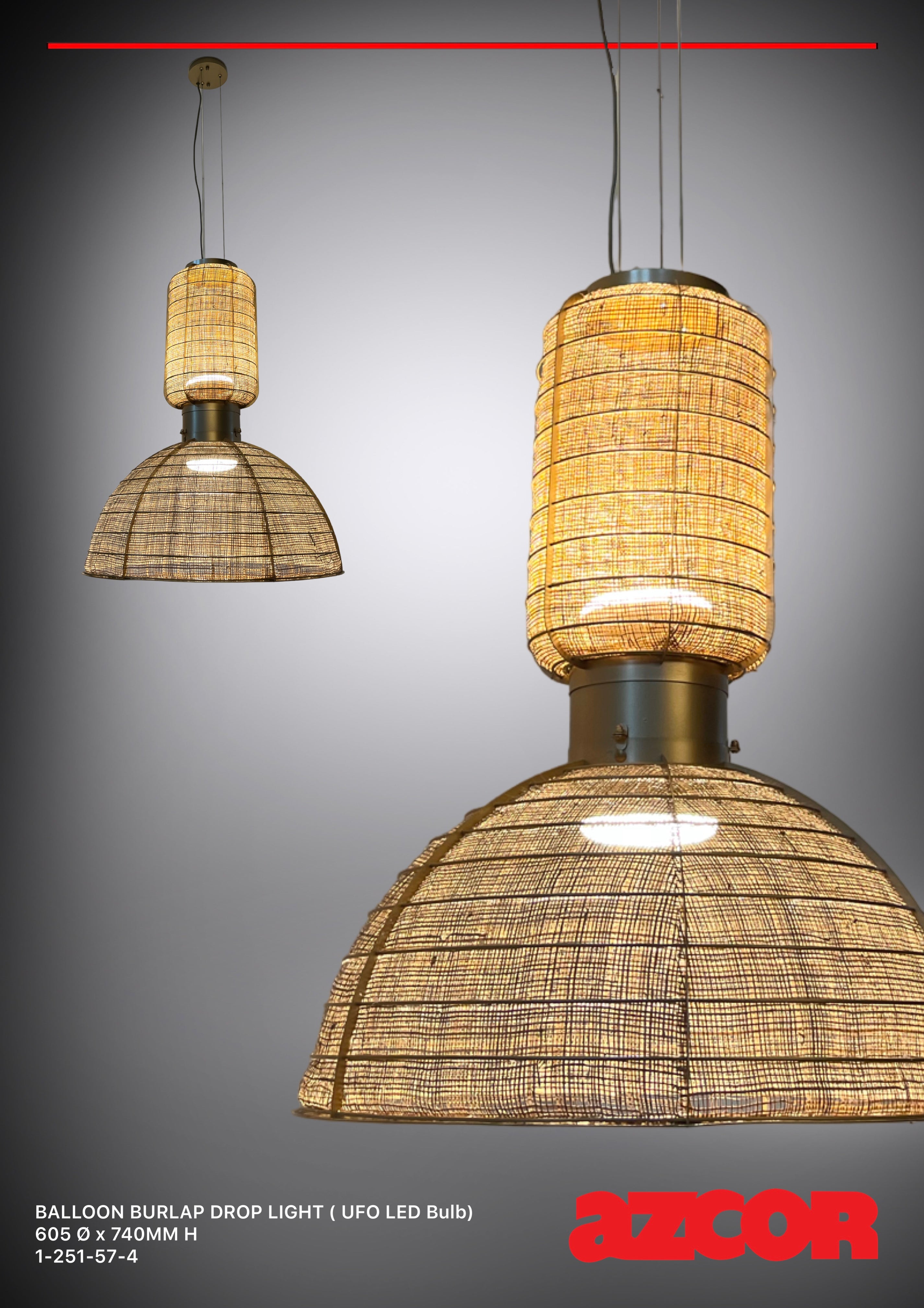 Balloon Burlap Drop Light