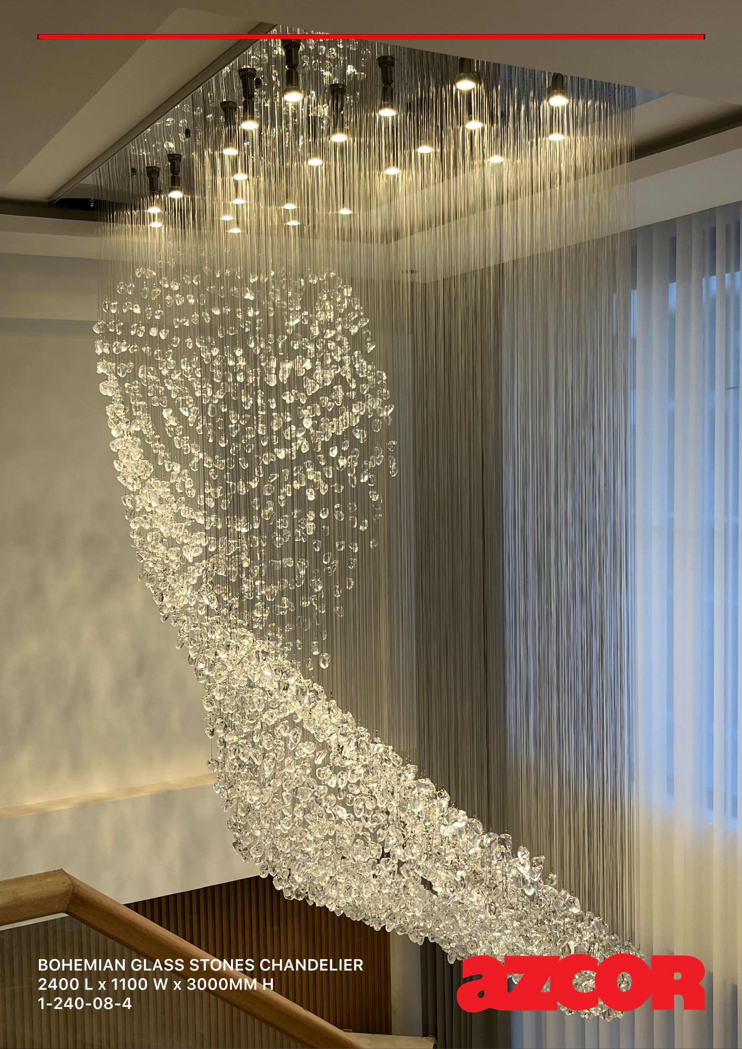 Bohemian Glass | Stones Chandelier 2400 L