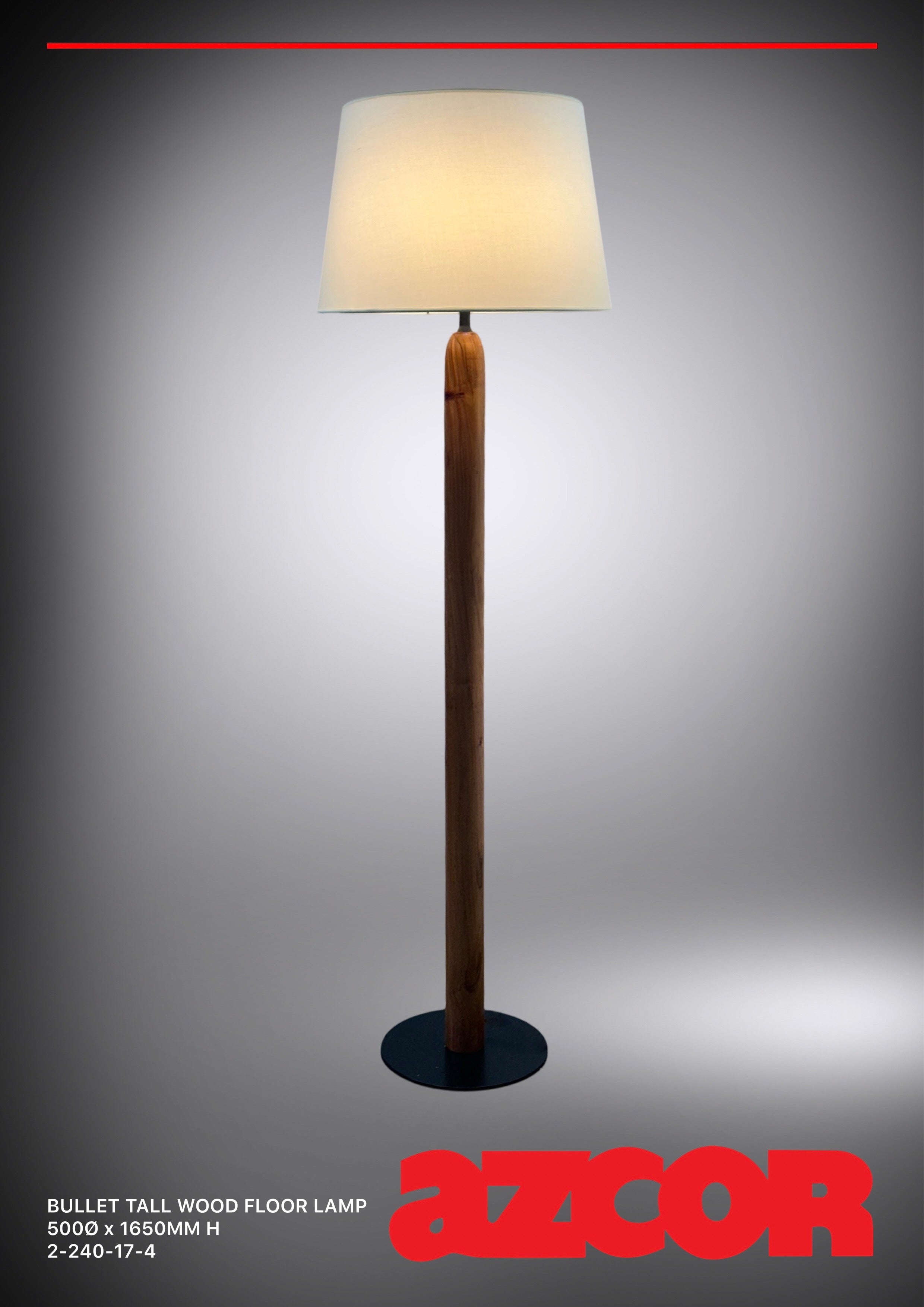 Bullet Wood Tall Floor Lamp