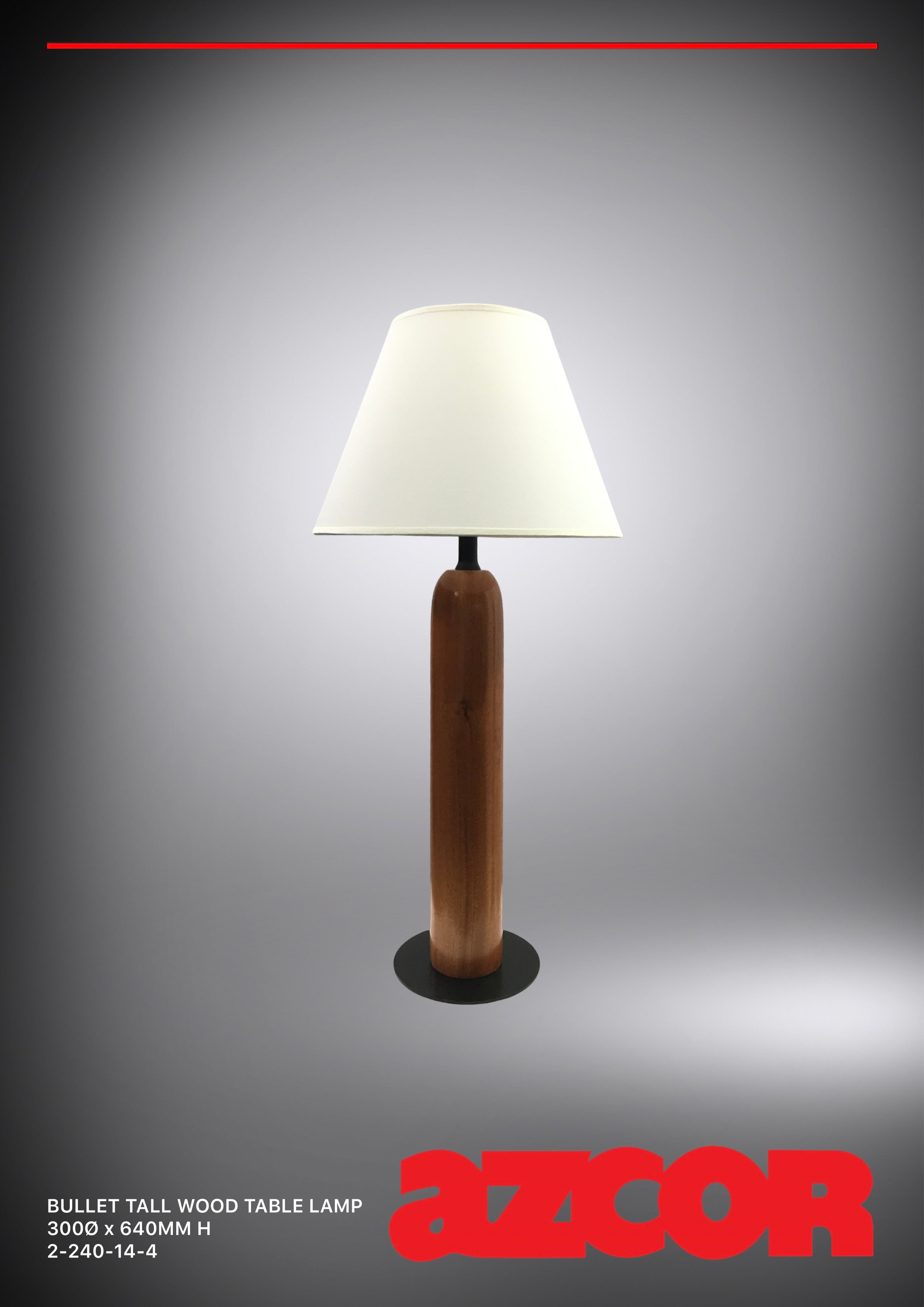 Bullet Wood Tall Table Lamp