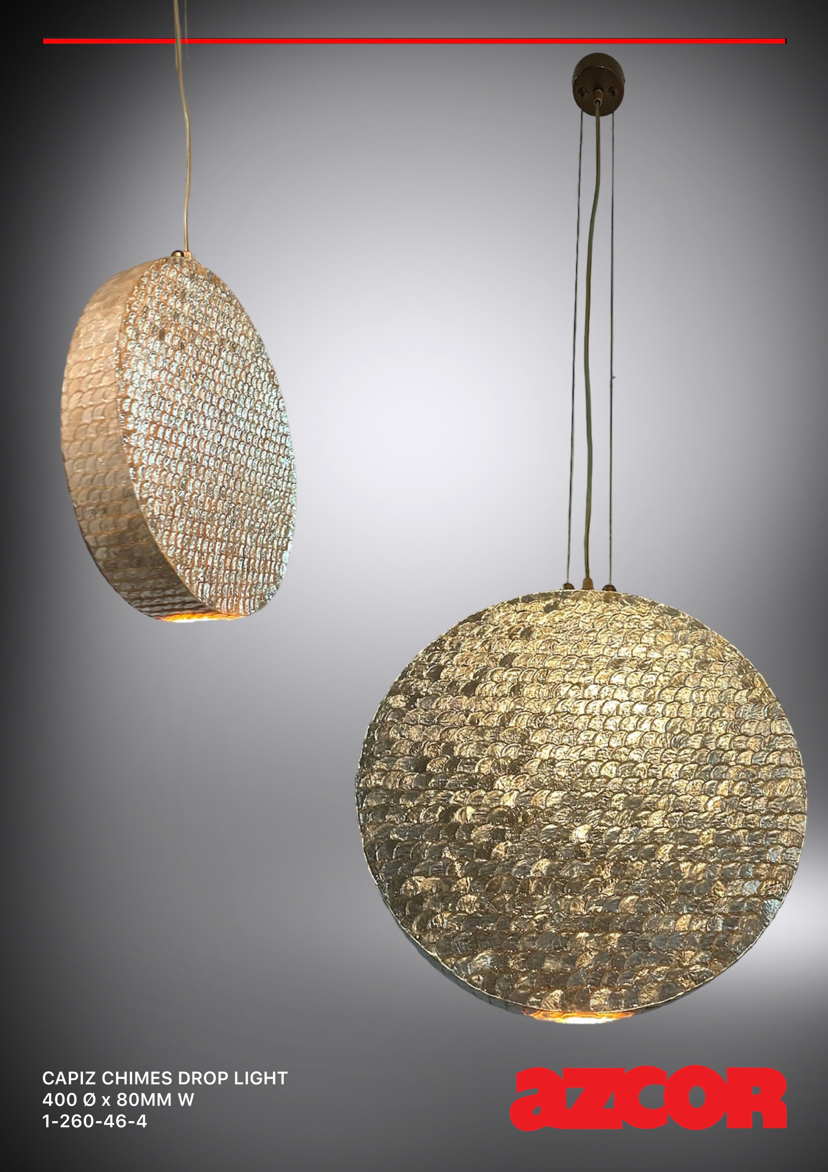 Capiz Chimes Drop Light