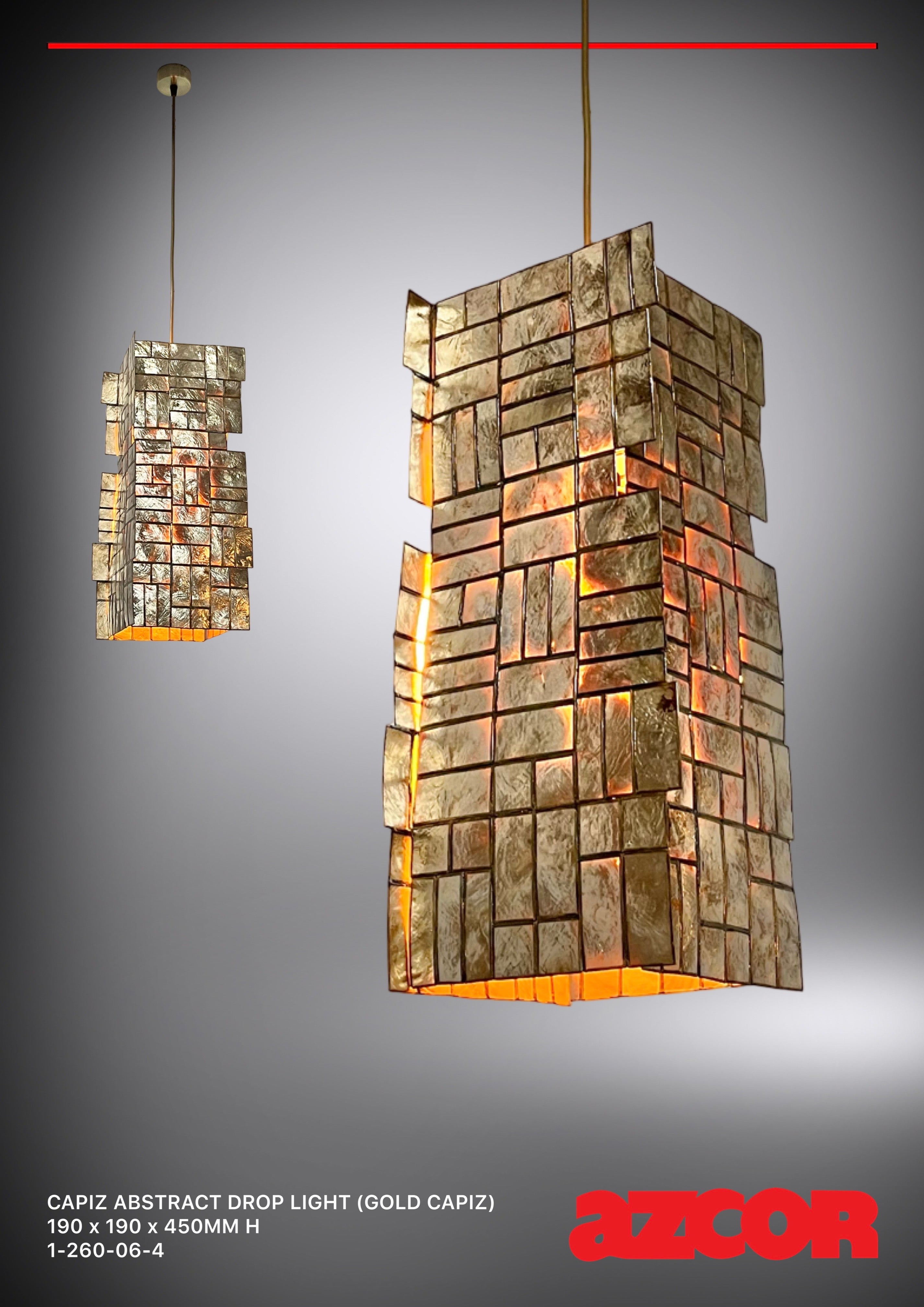 Capiz Abstract Drop Light