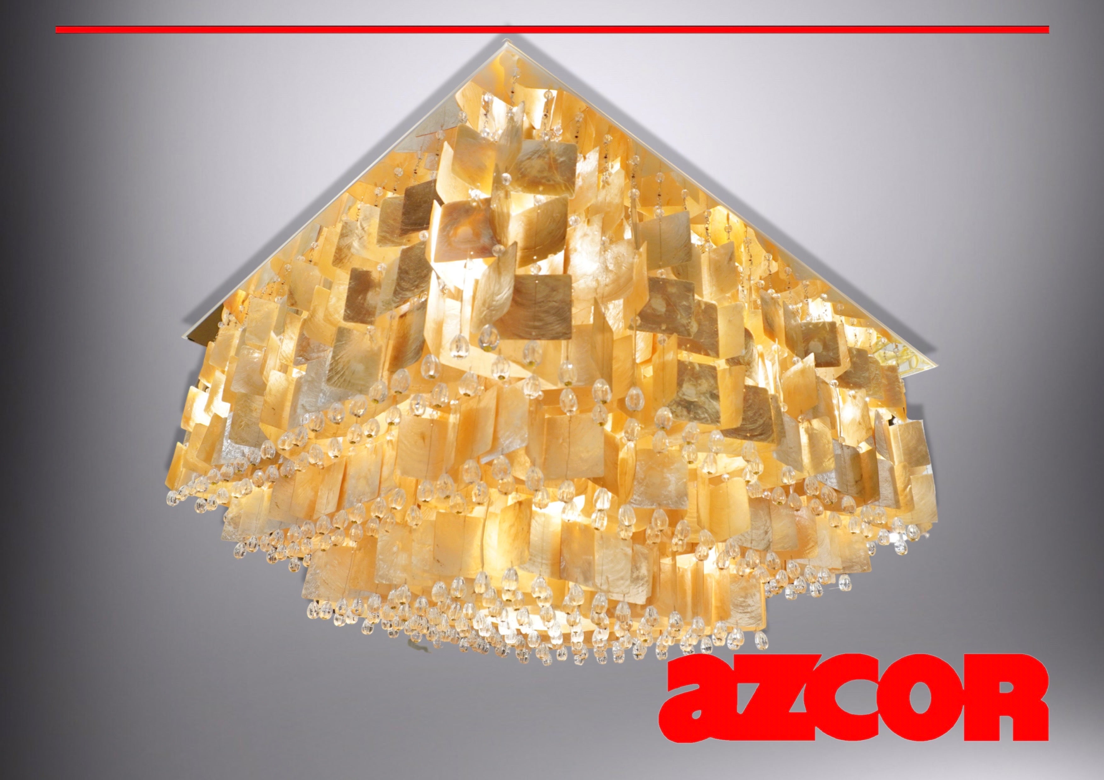 Capiz Gold Surface Light Square