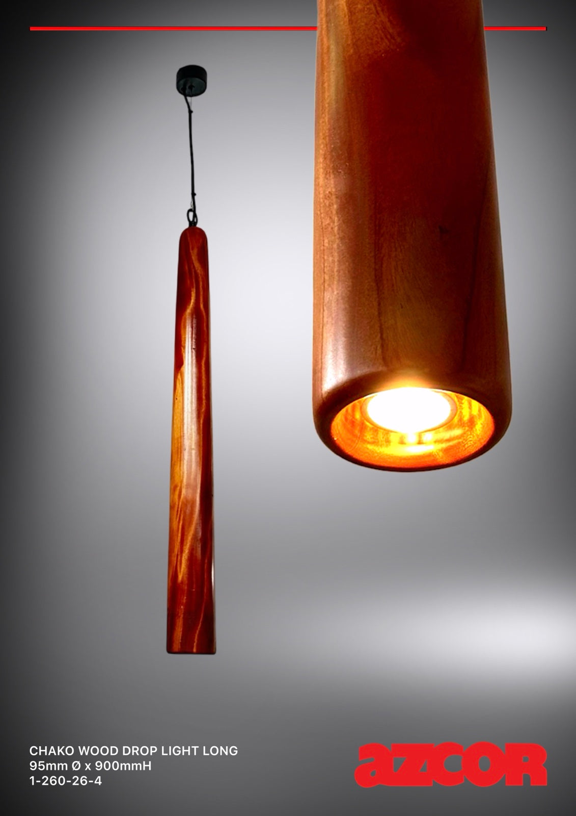 Chako Wood Drop Light
