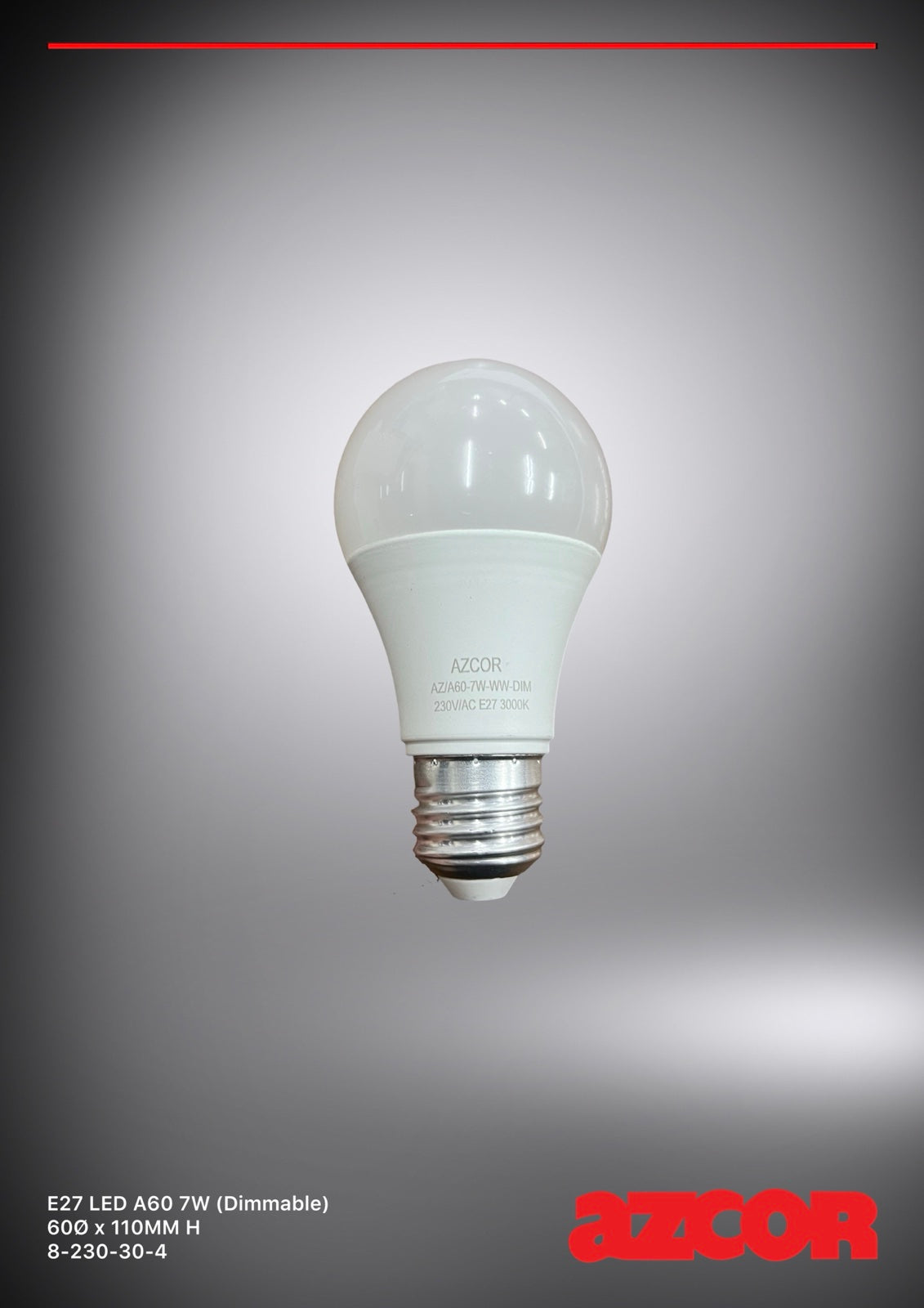 E27 A60 LED Bulb Dimmable