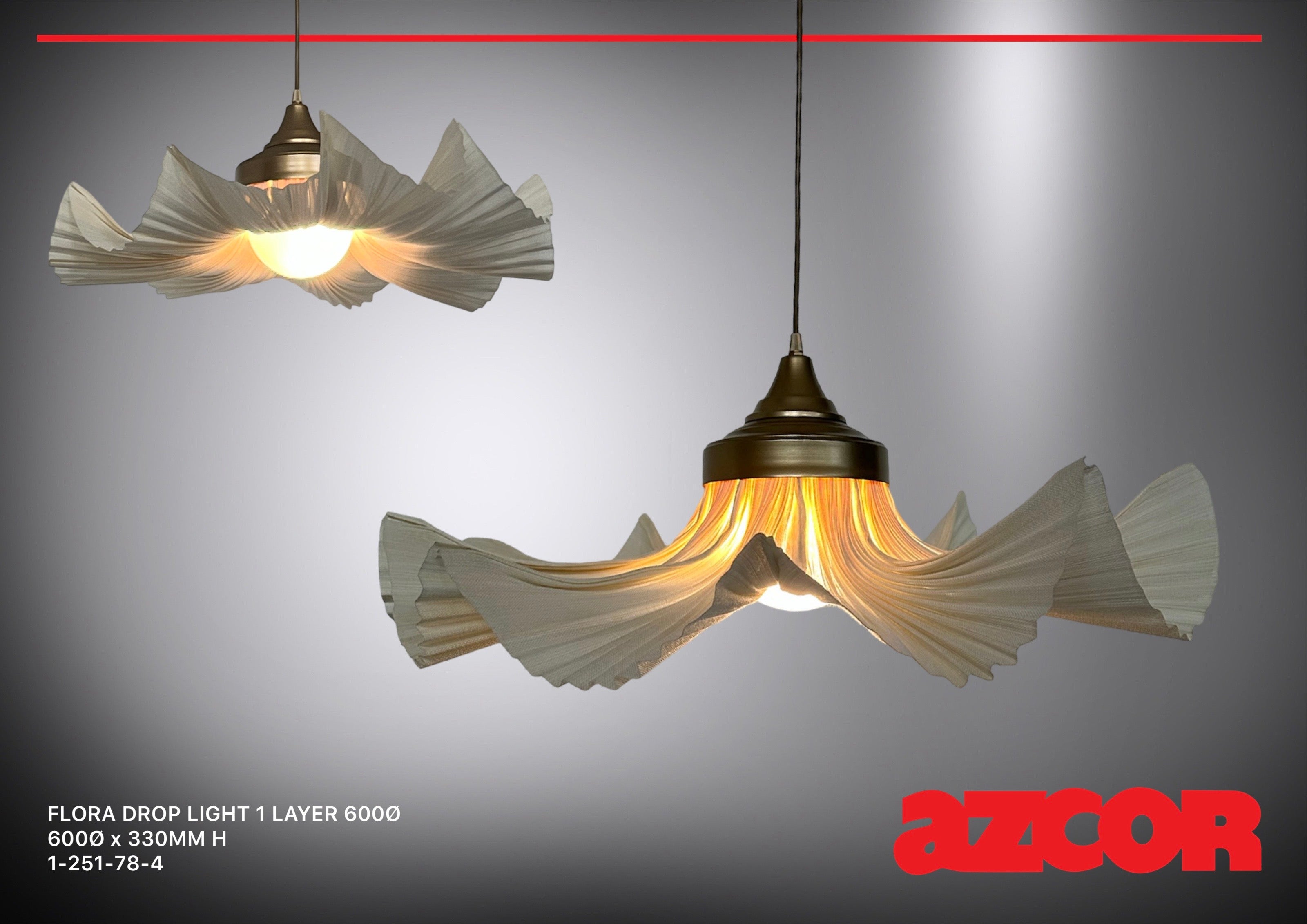 Flora Drop Light w/ Glass Globe