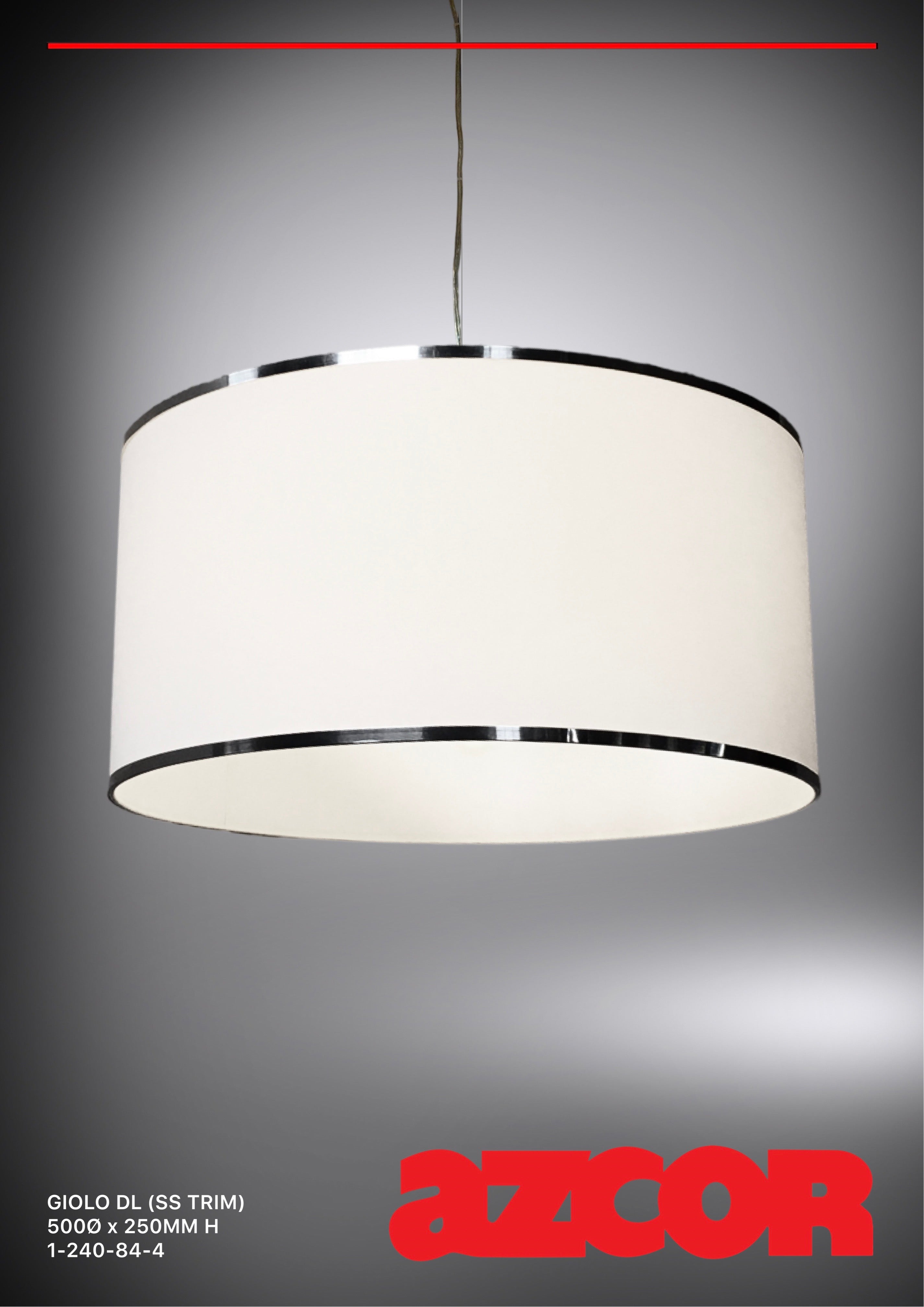 Giolo Drop Light with Stainless Steel Trim