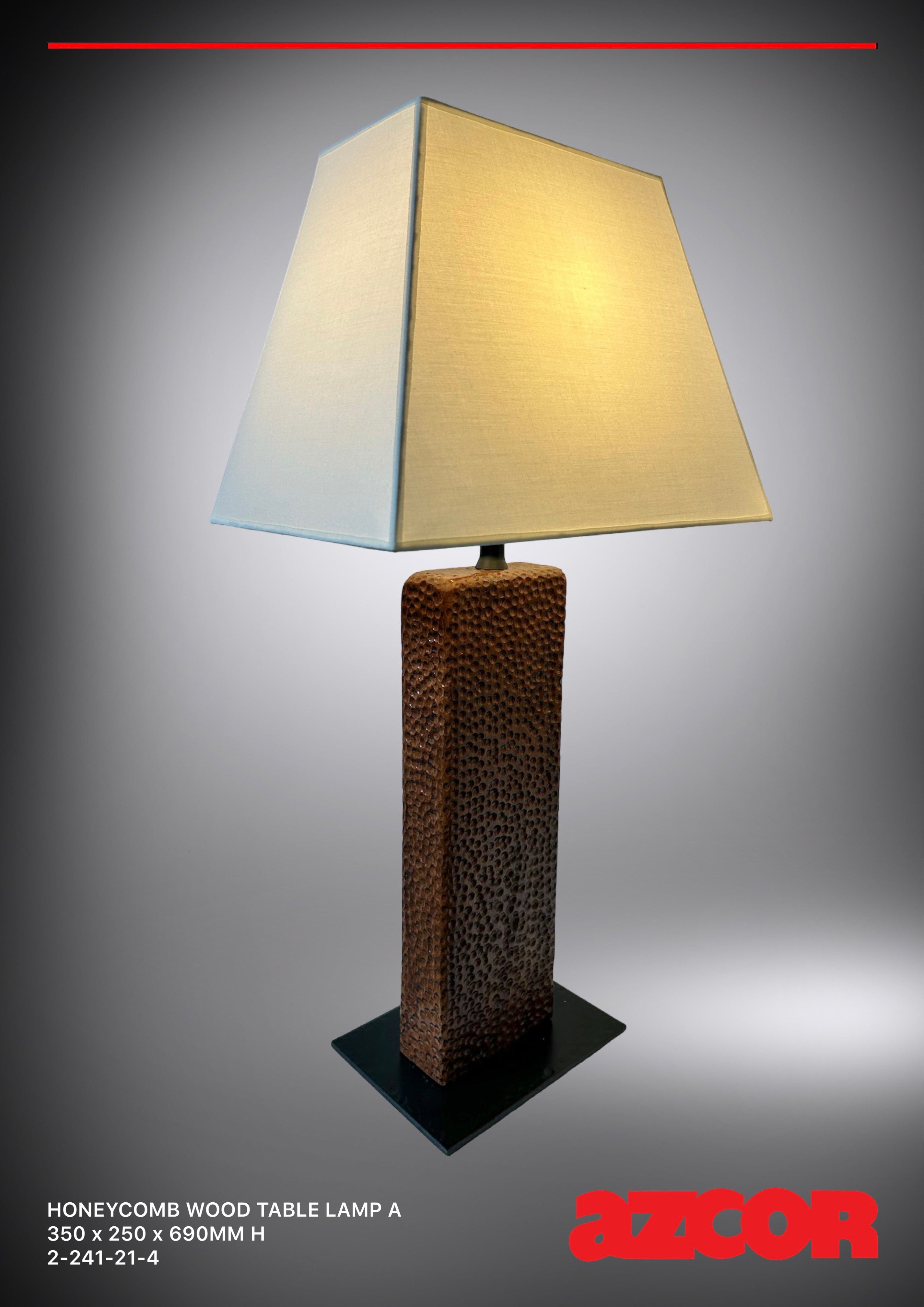 Honeycomb Wood Table Lamp A