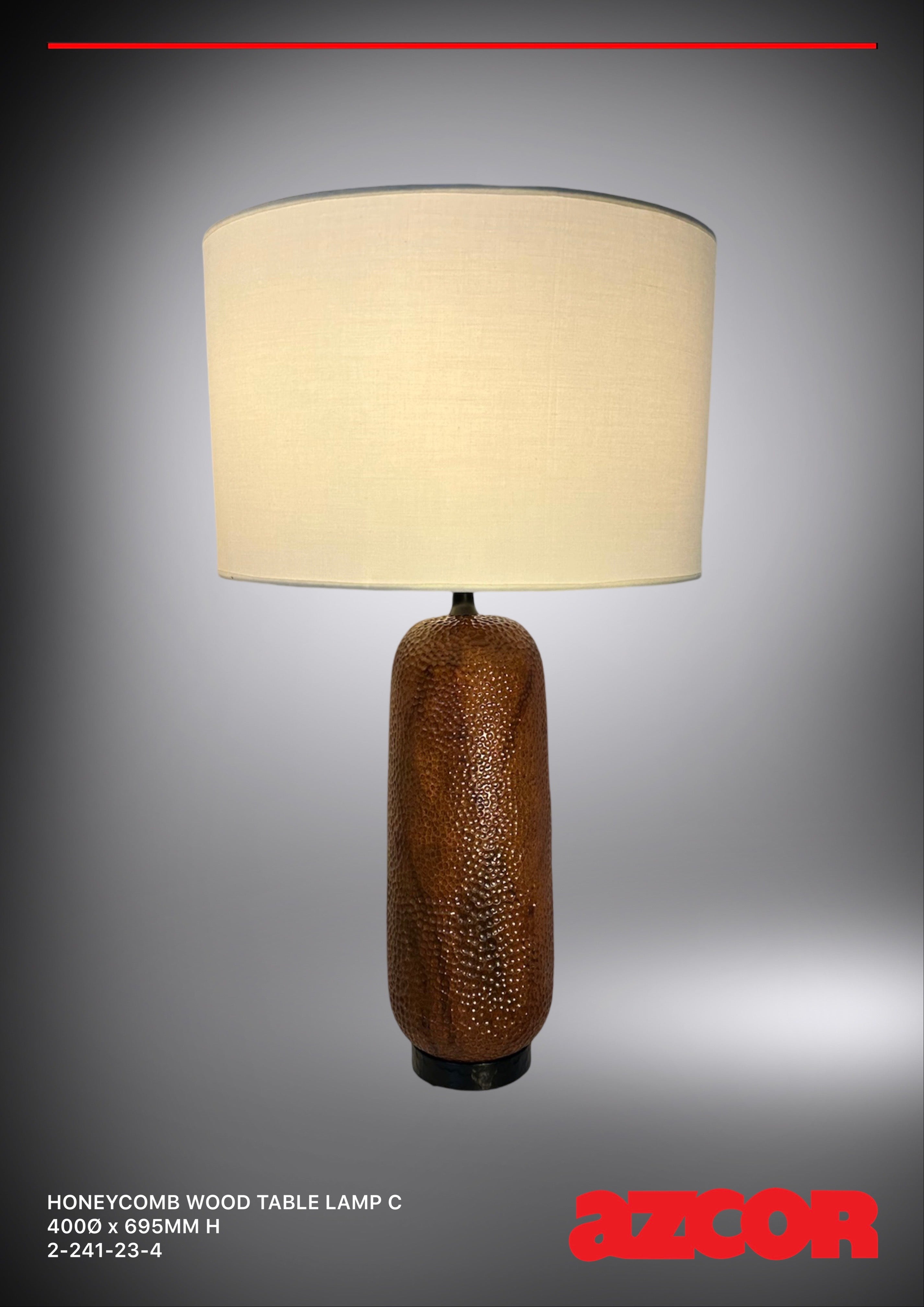 Honeycomb Wood Table Lamp C