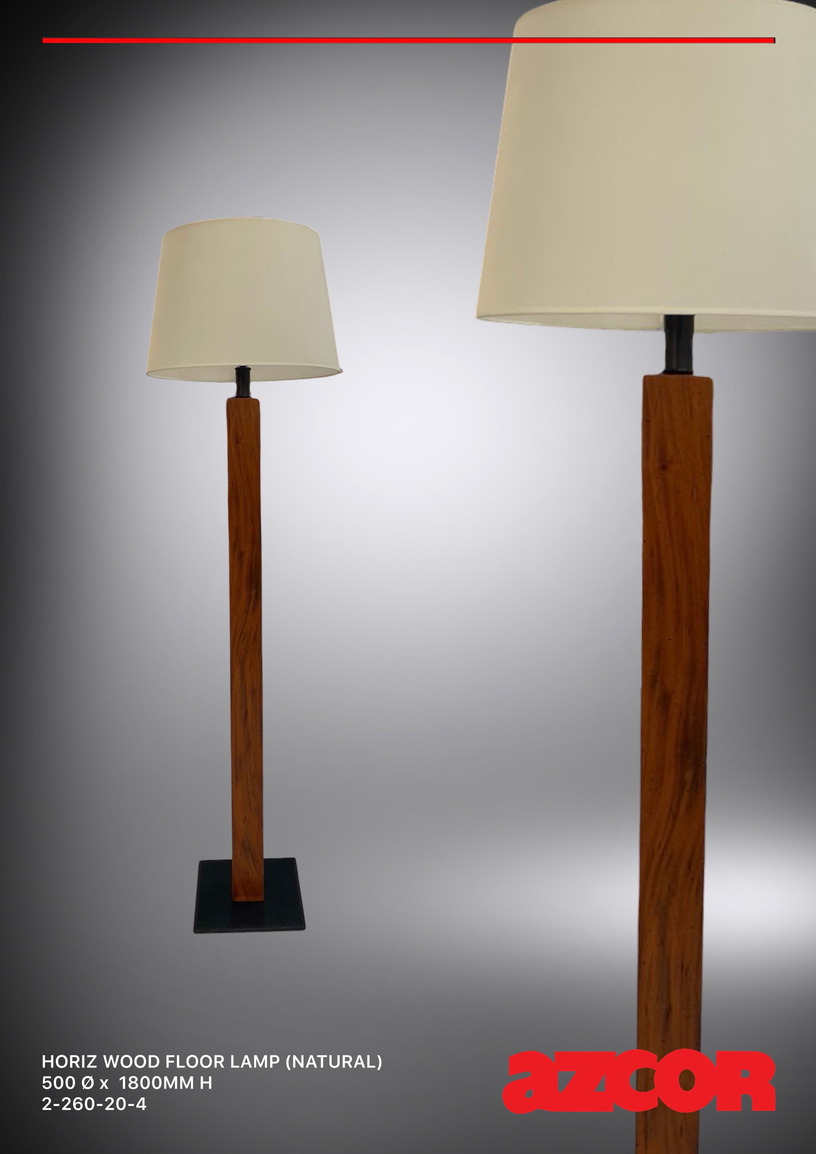 Horiz Wood Floor Lamp