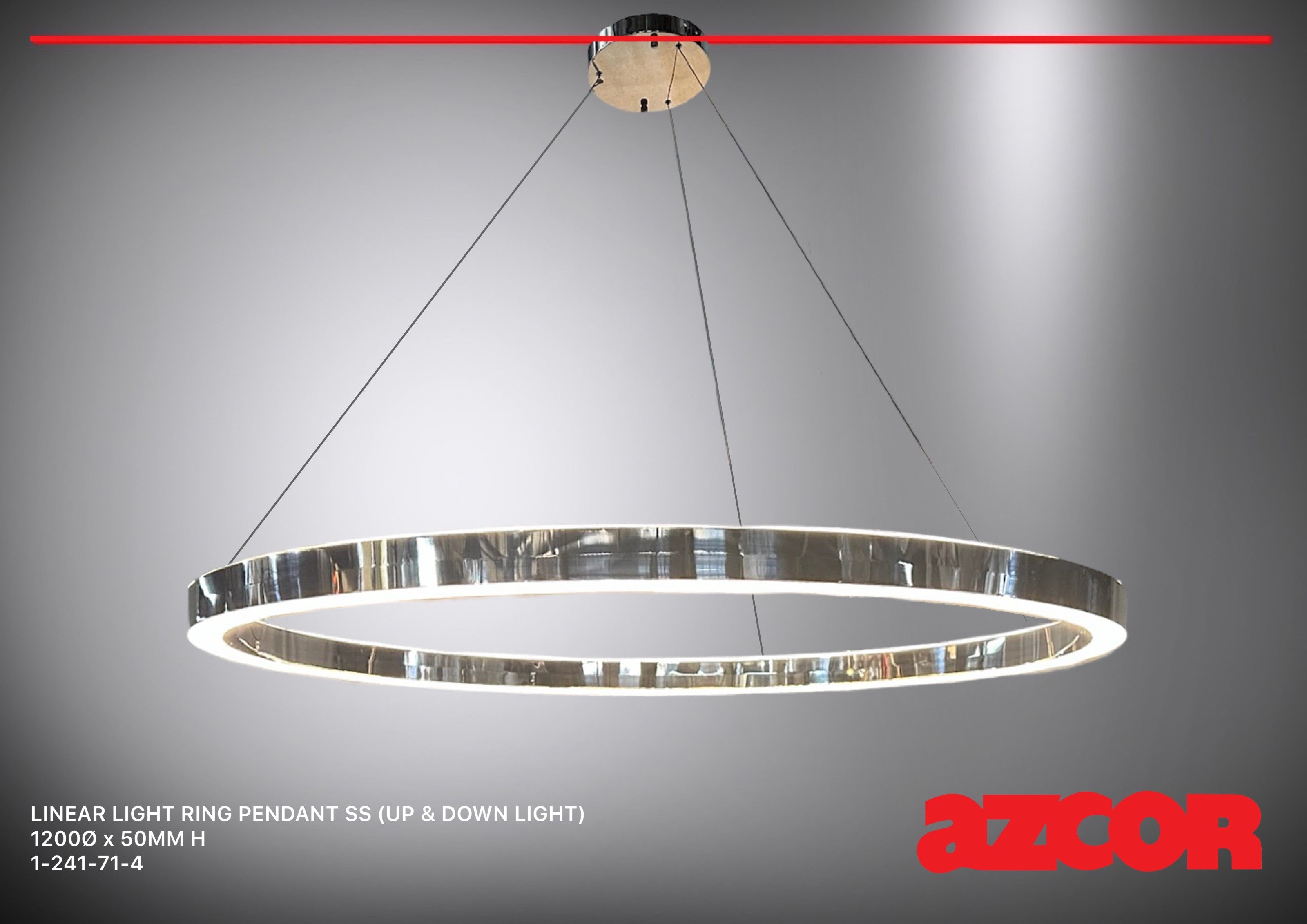 Linear Light Ring Pendant SS (Upward & Down Light)