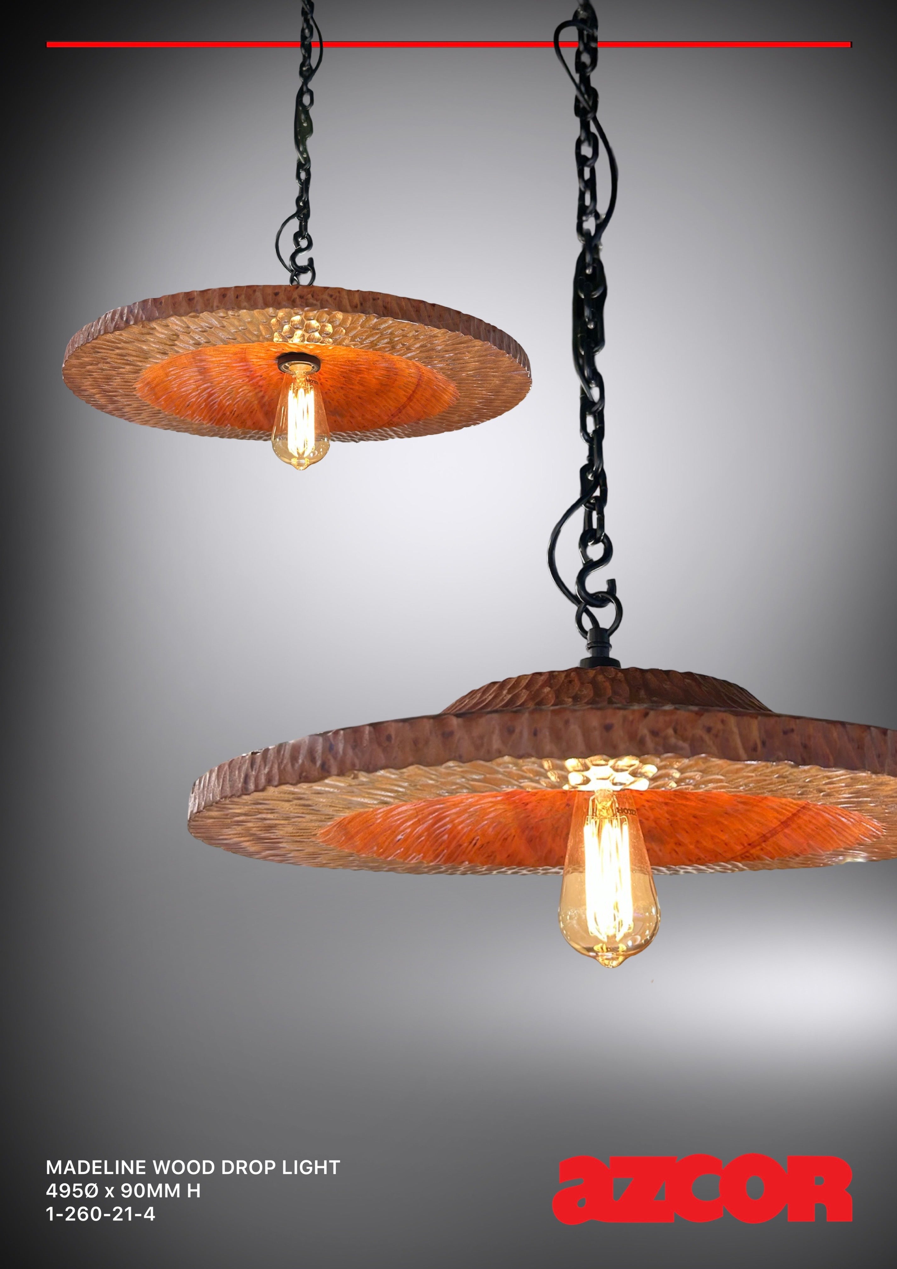 Madeline Wood Drop Light