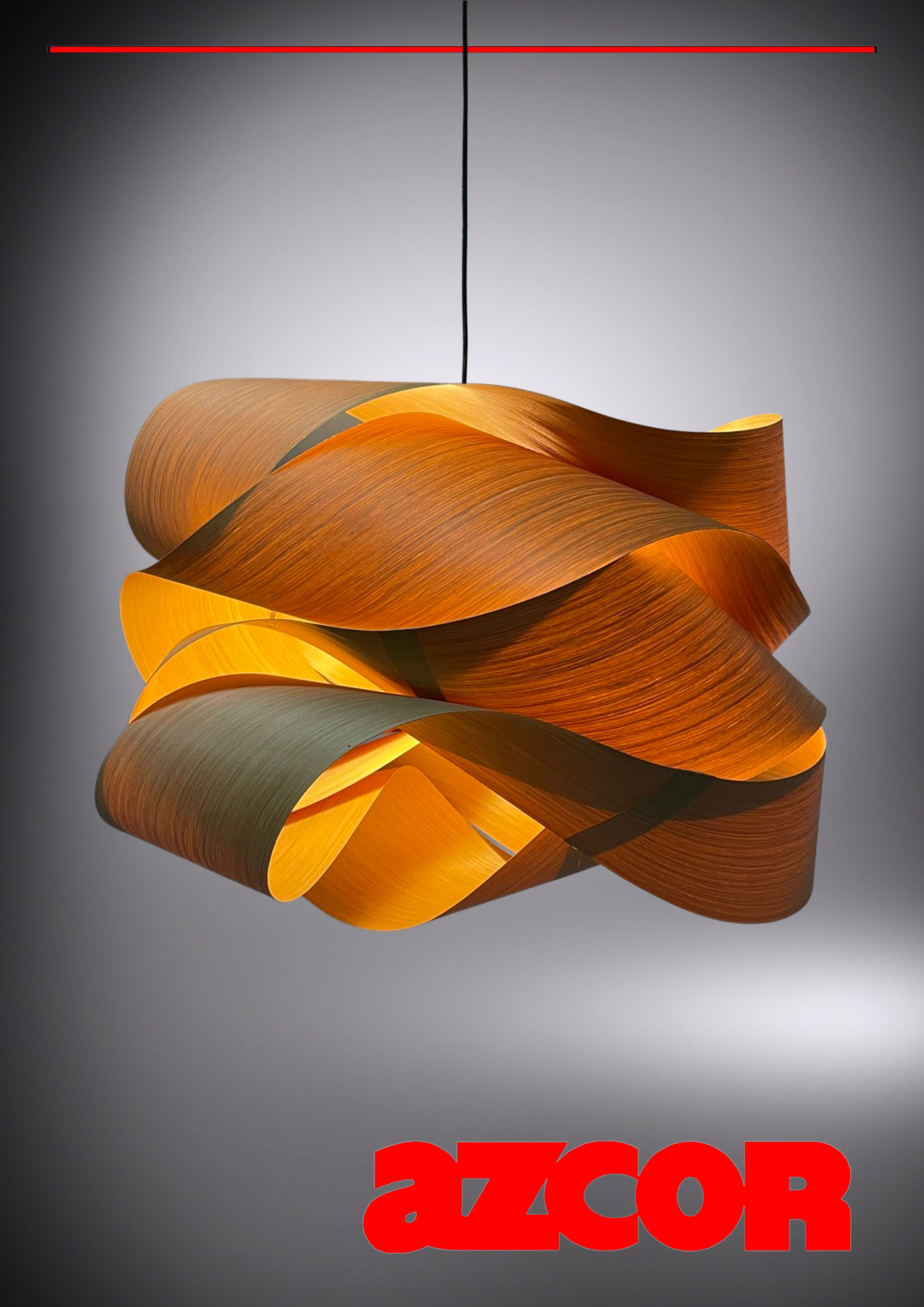 Mobius Wood Pendant Light