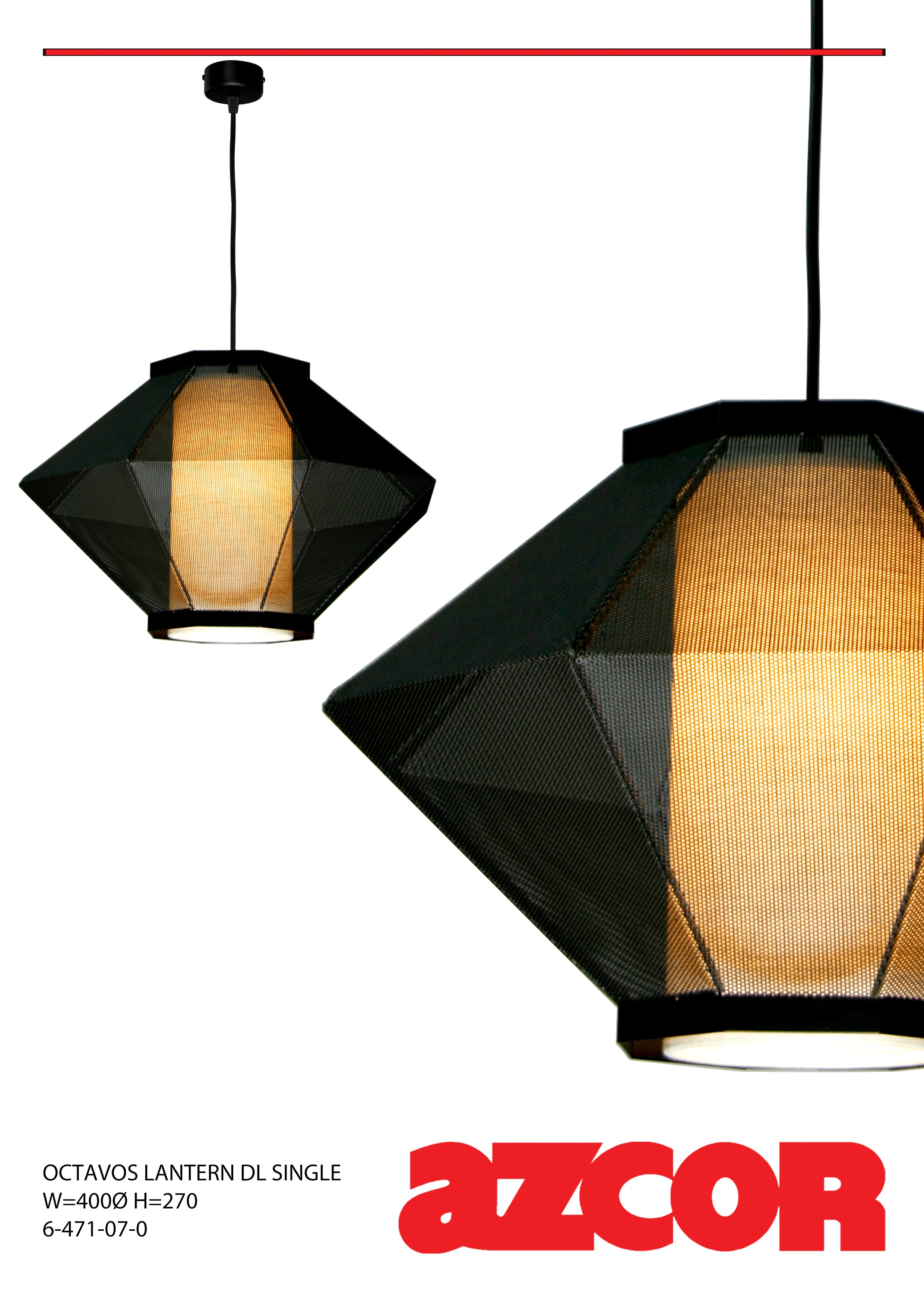 Octavos Lantern Drop Light Single