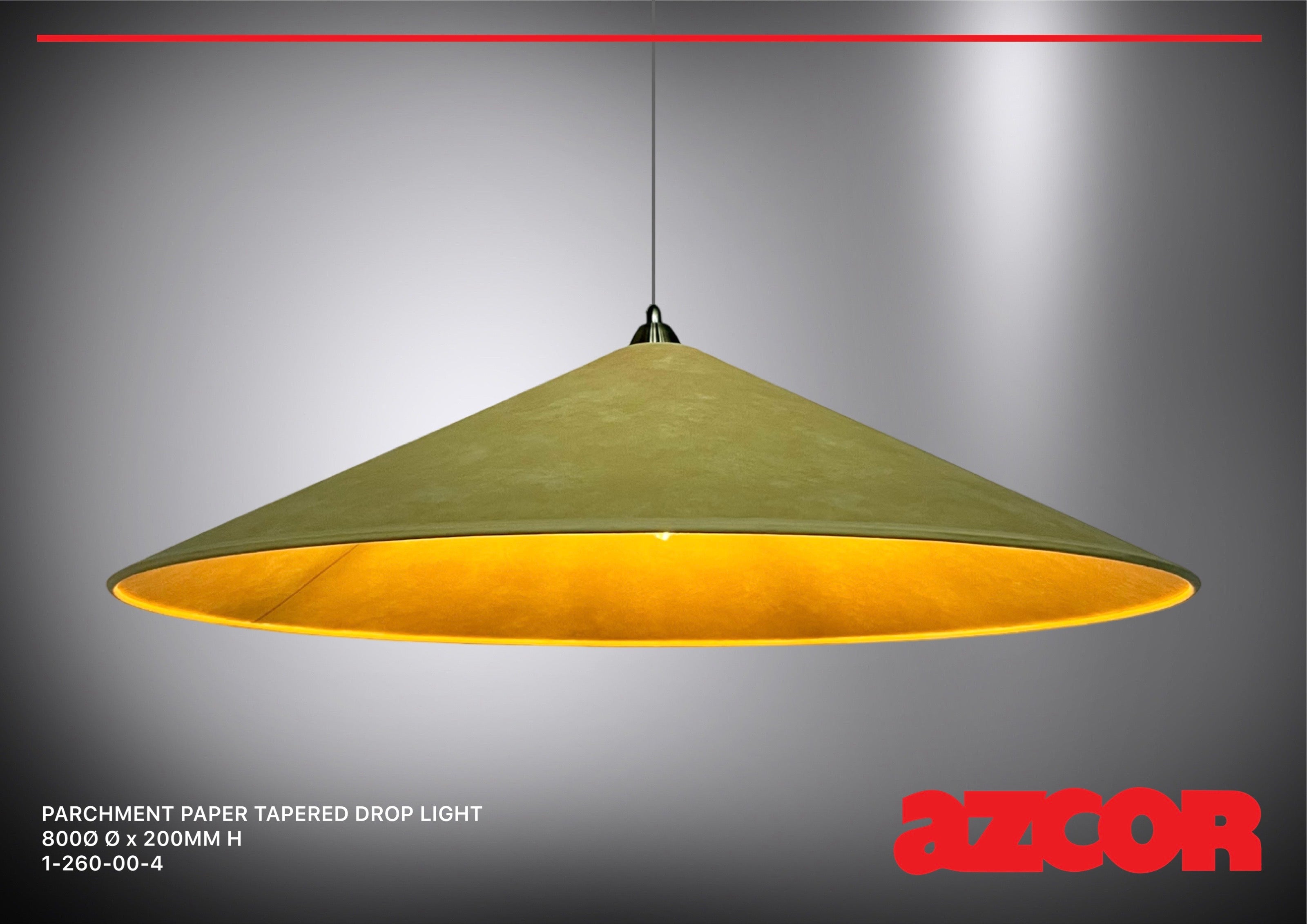 Parchment Paper Tapered Drop Light