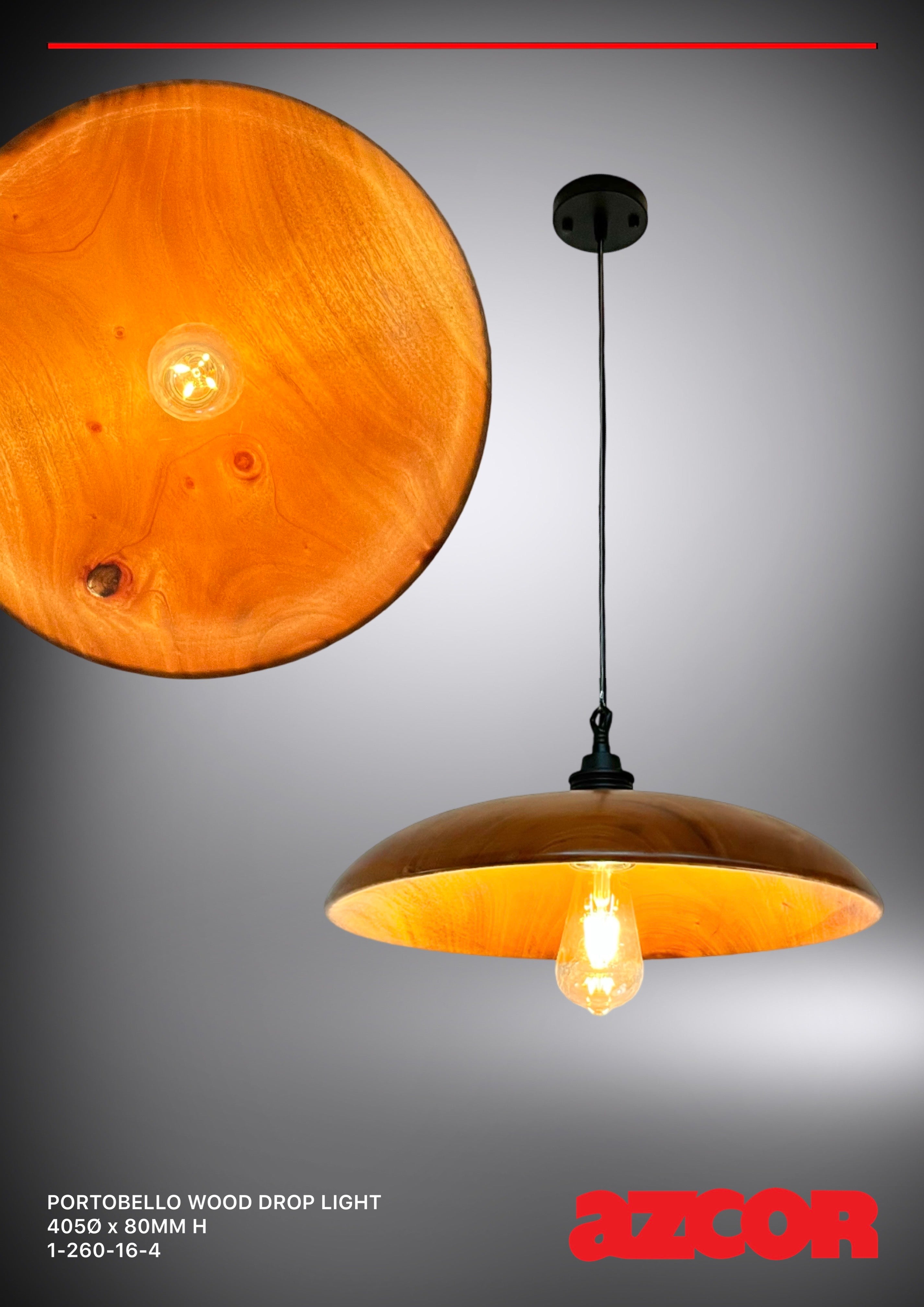 Portobello Wood Drop Light