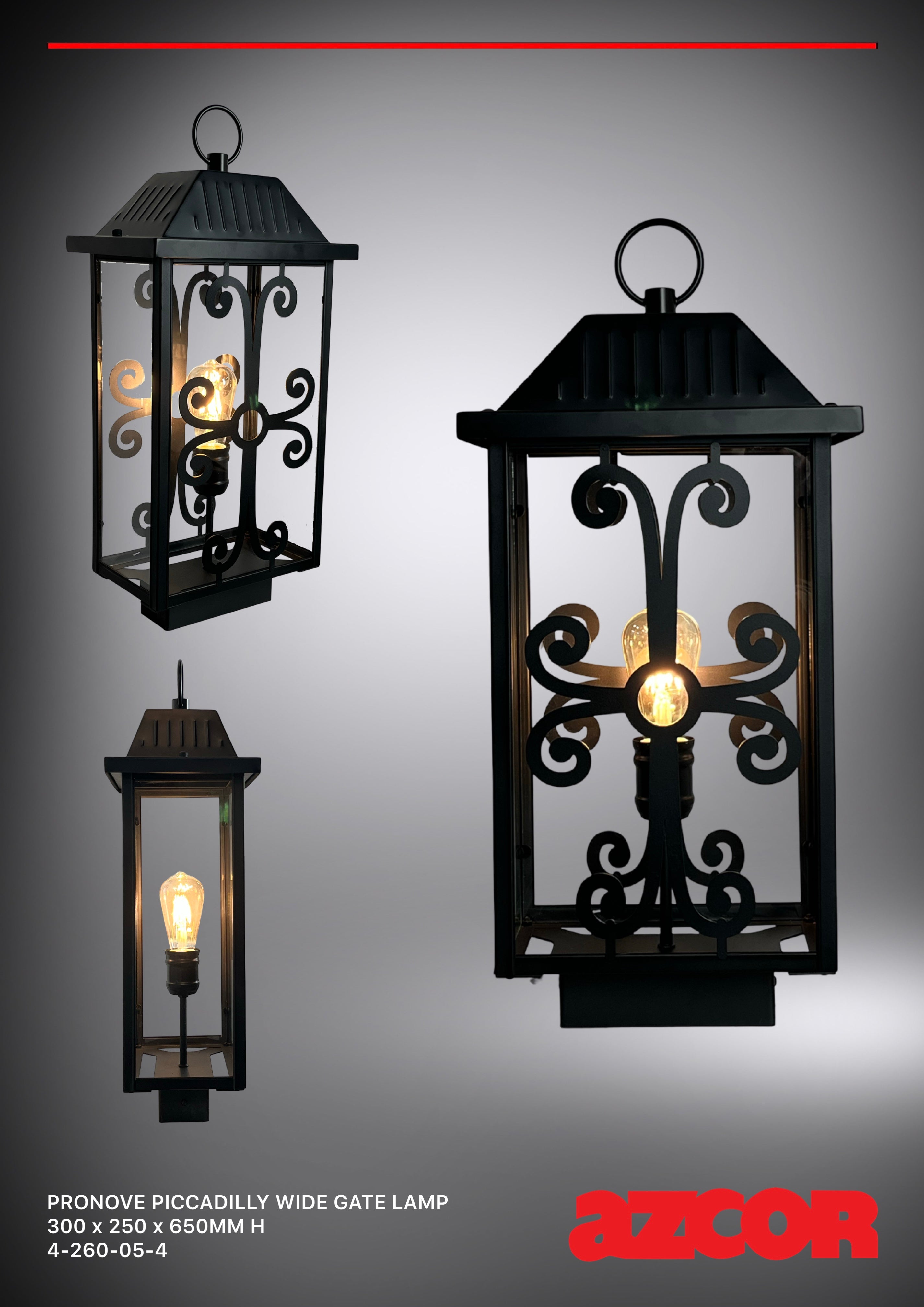 Pronove Piccadilly Wide Gate Lamp