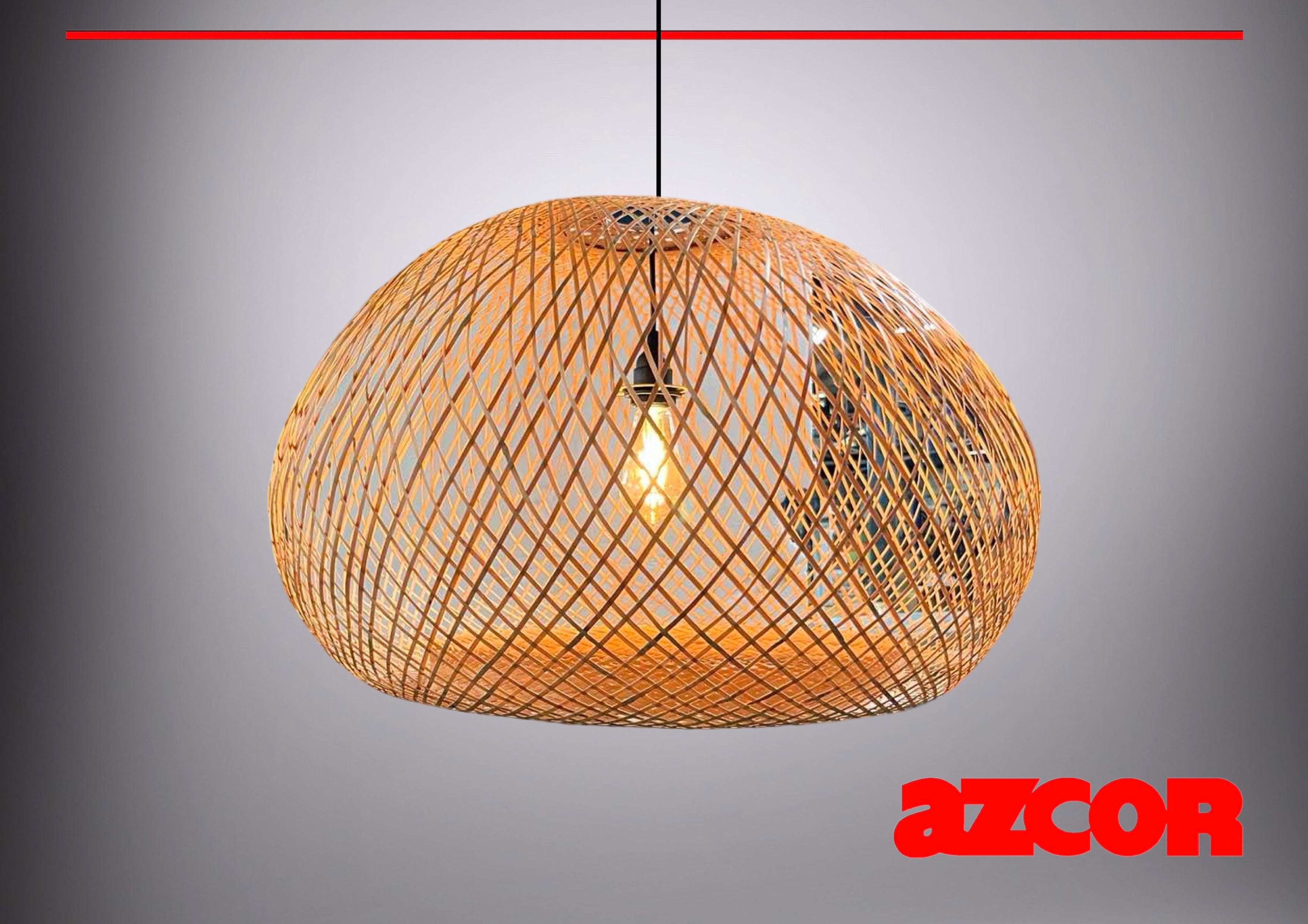 Rattan Drop Light