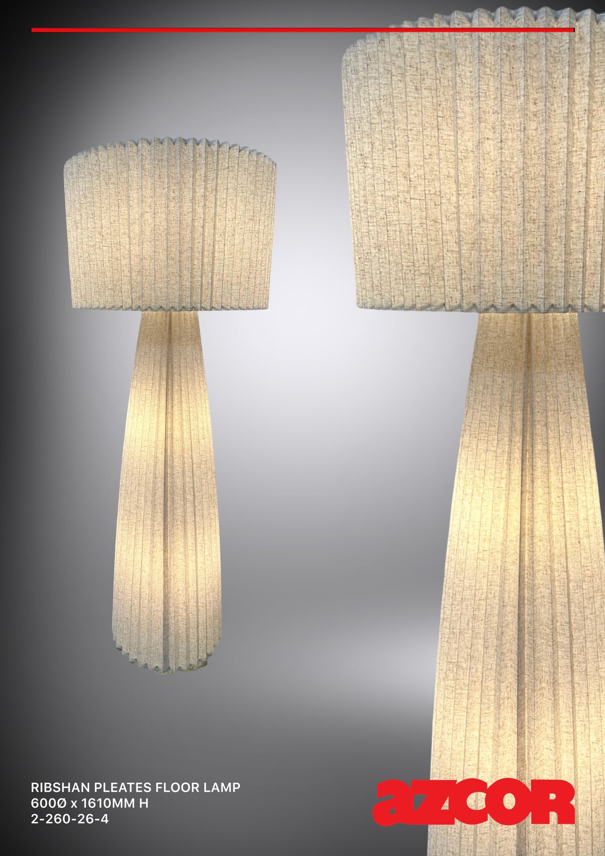 Ribshan Pleats Floor Lamp