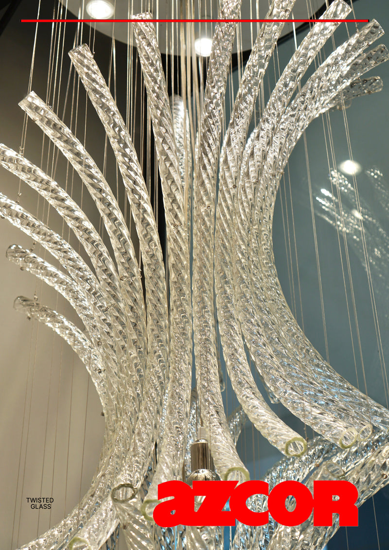 Tower Twisted Glass Chandelier
