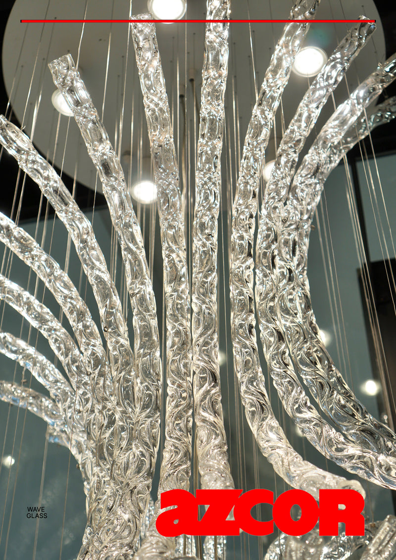 Tower Wave Glass Chandelier