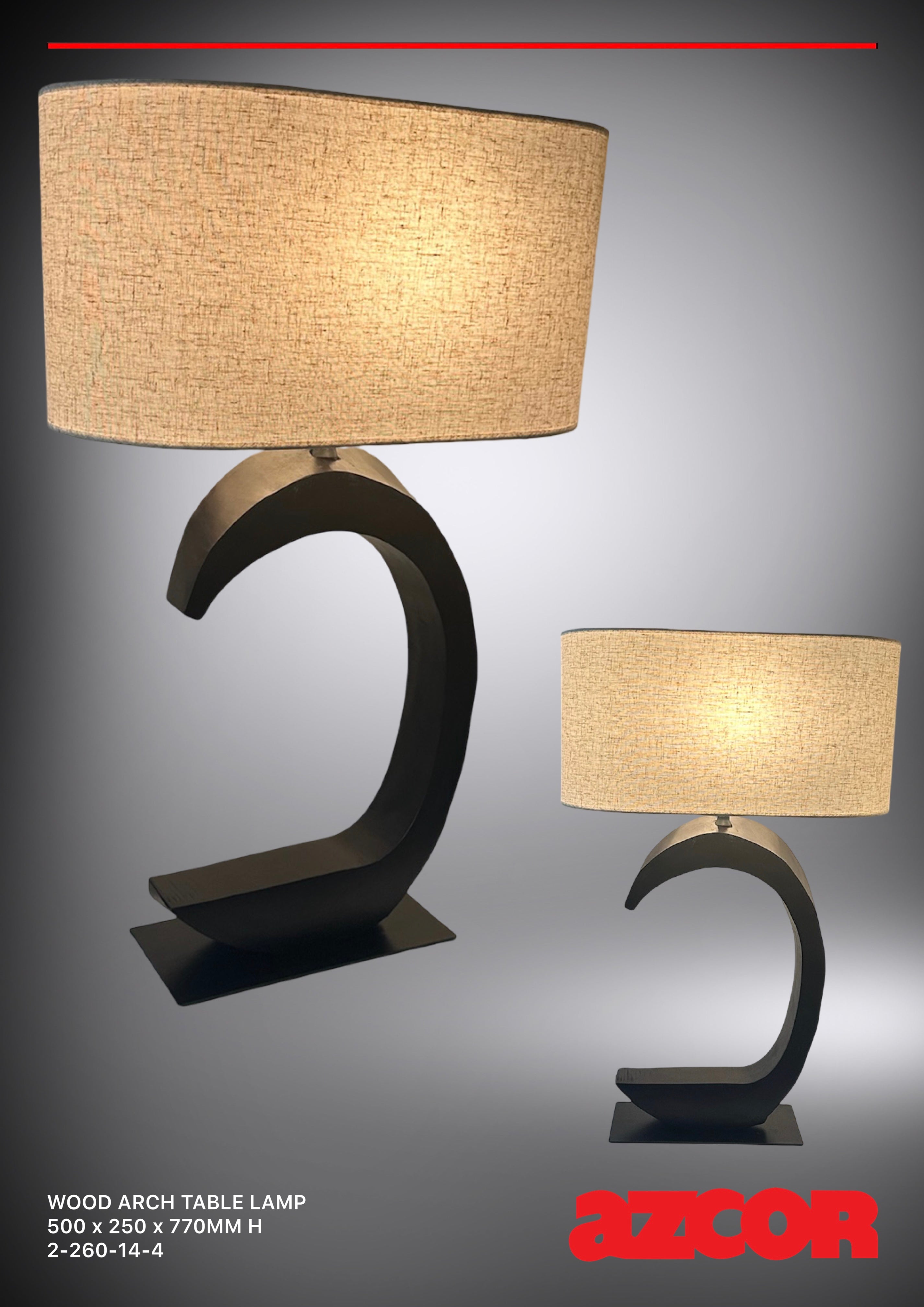 Wood Arch Table Lamp