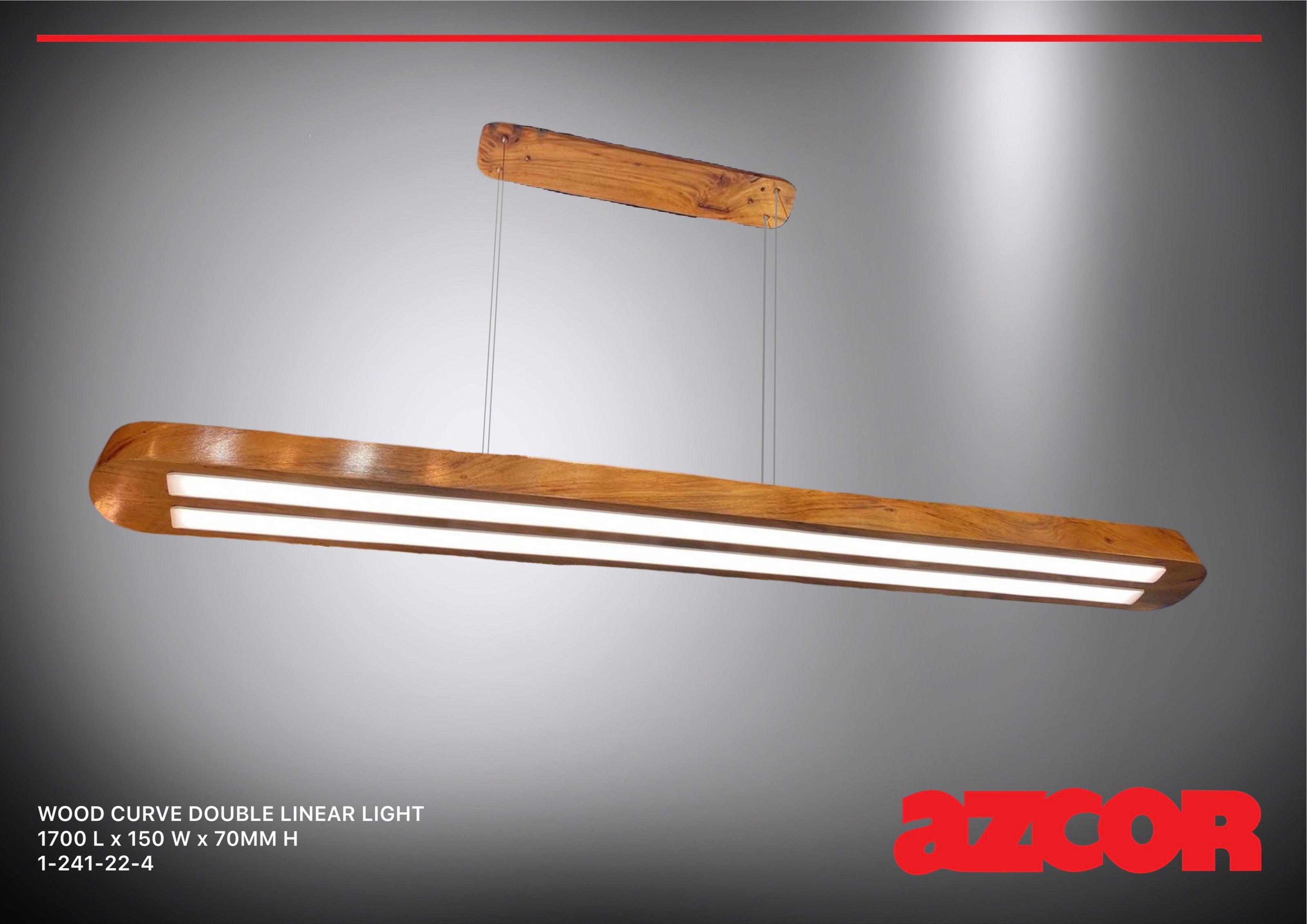 Wood Curve Double Linear Light