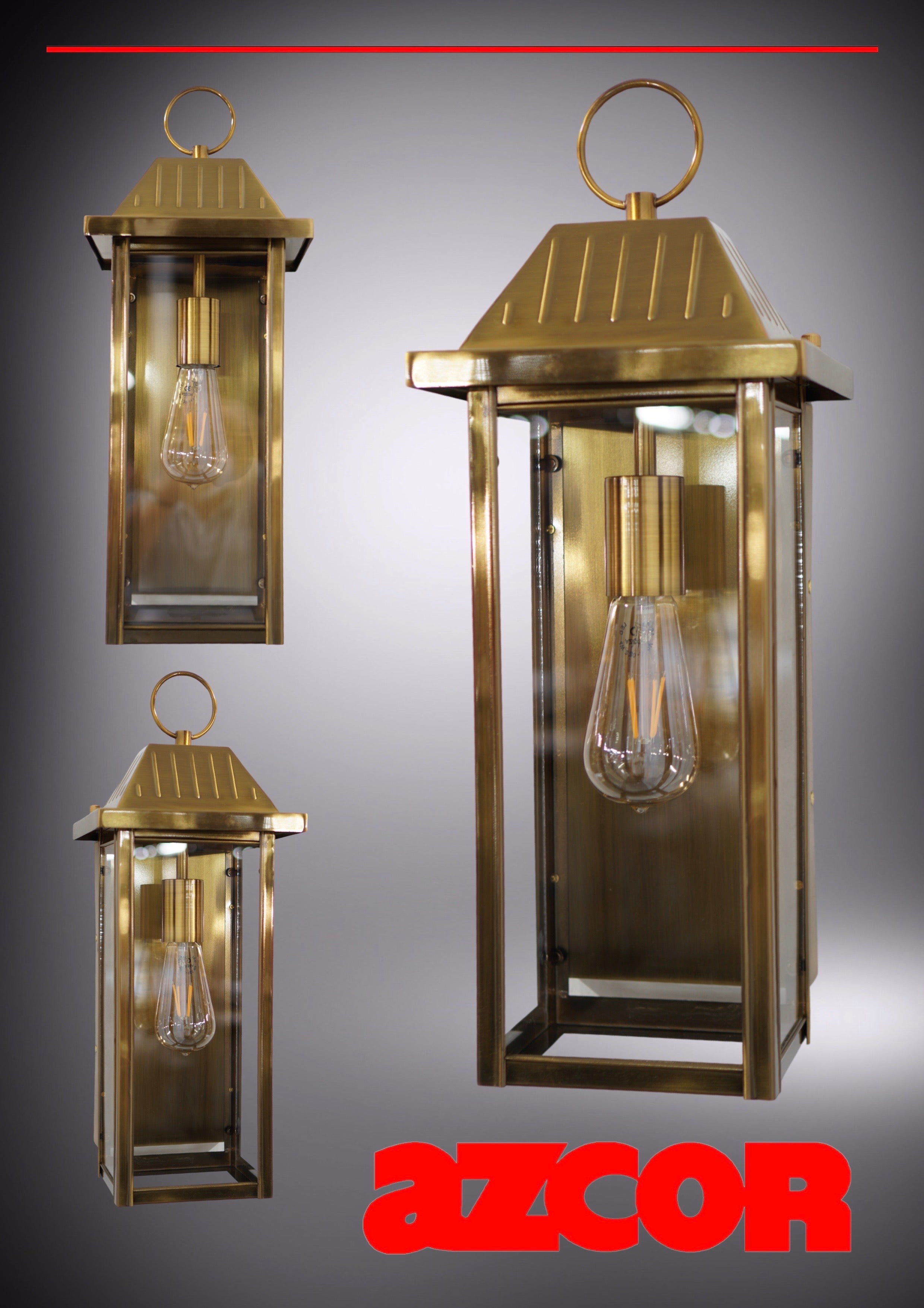 Pronove Wall Light Long Flat (Vintage Brass)