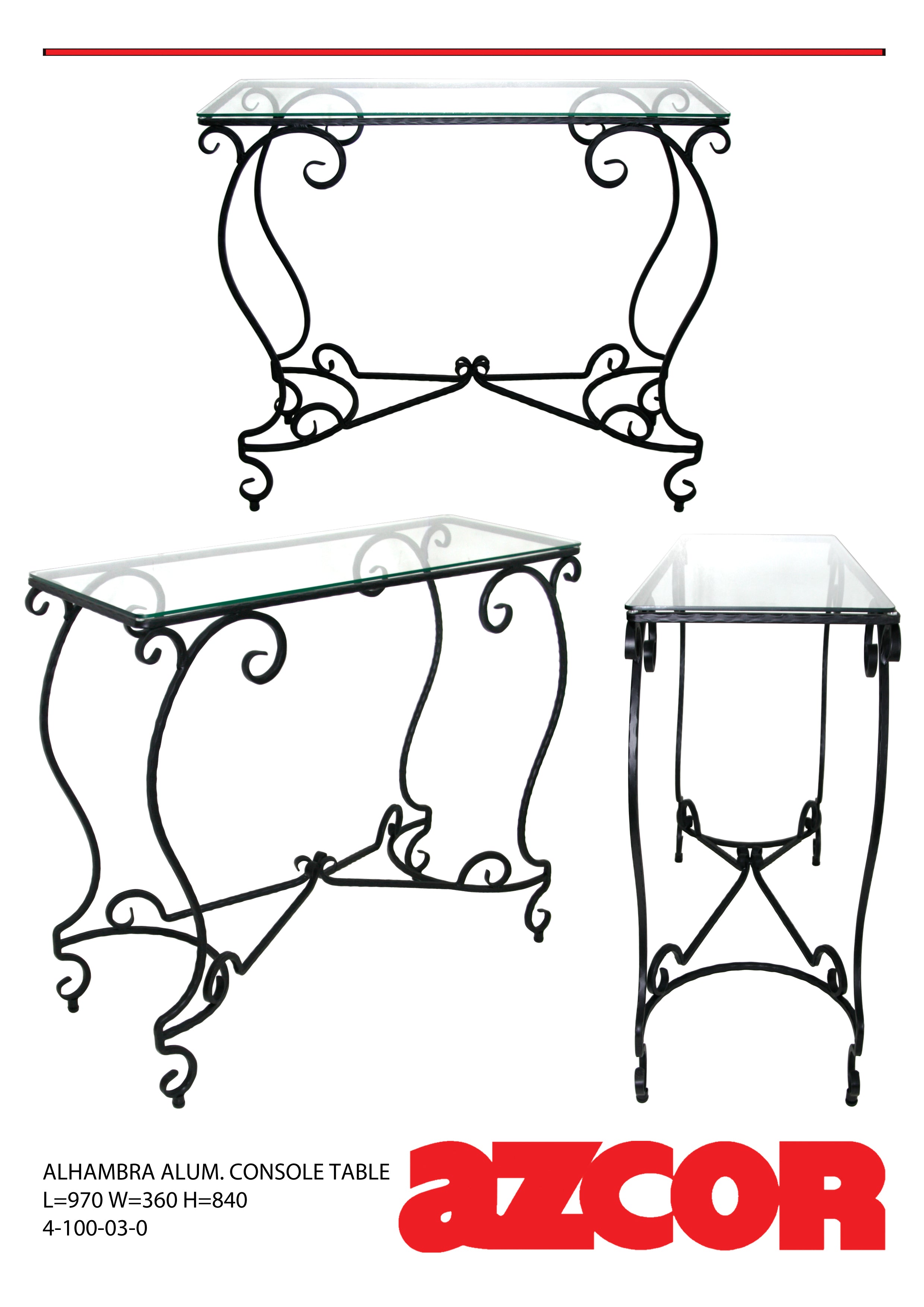 Alhambra Aluminum Console Table