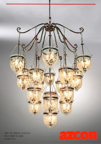 Antique Oil Aivilo Chandelier 19