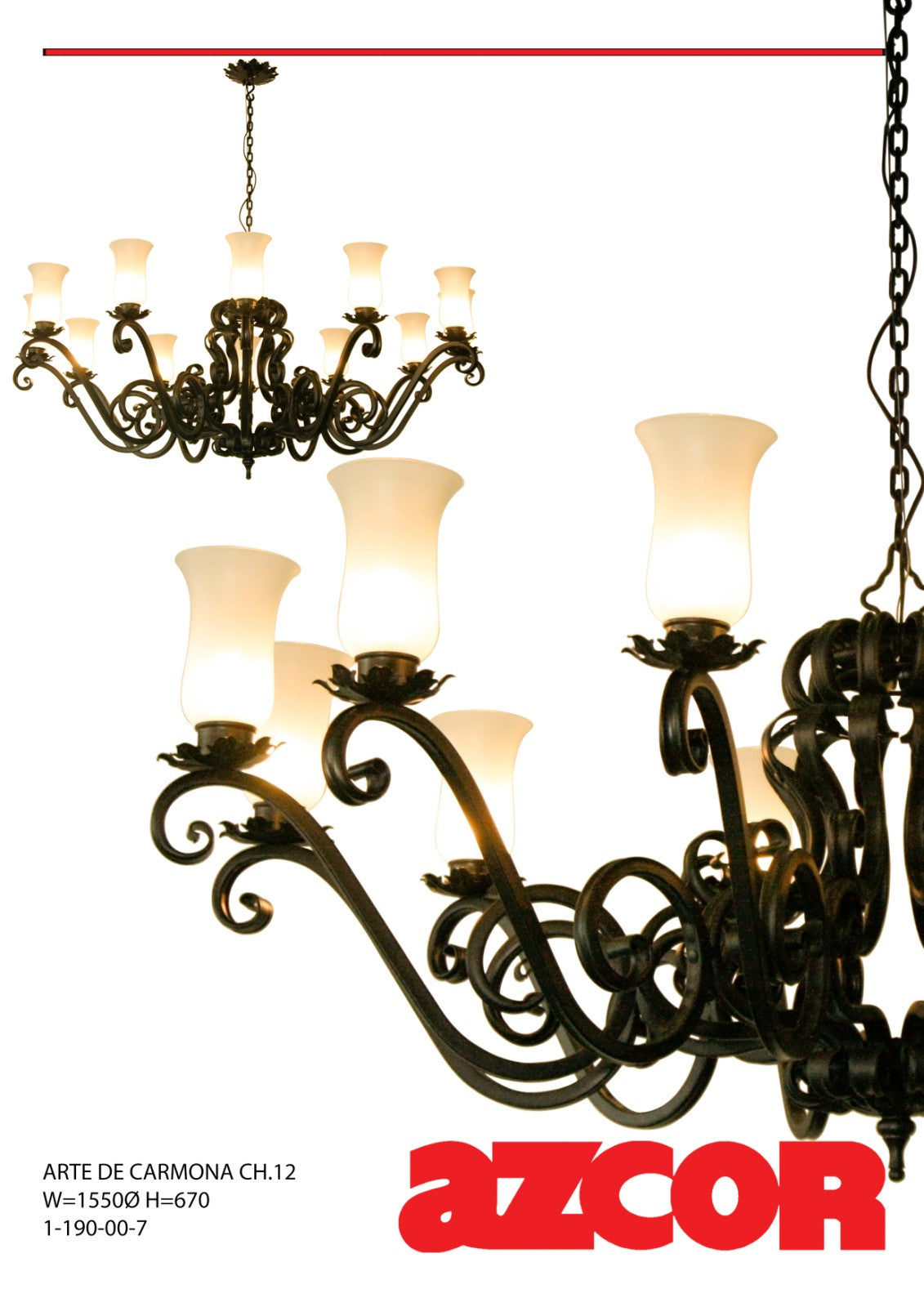 Arte De Carmona Chandelier 12 (Verina Glass)