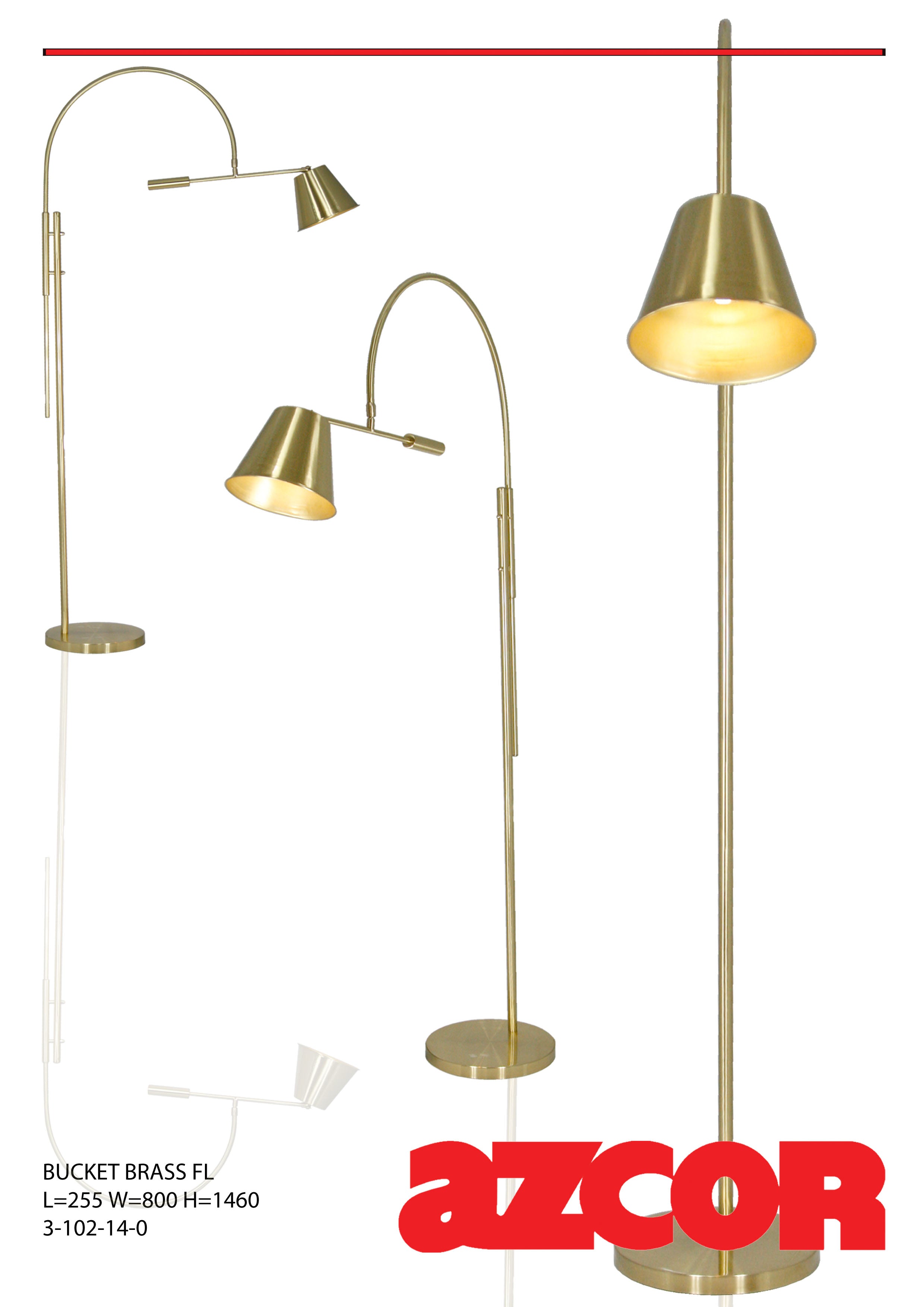 Bucket Brass Floor Lamp