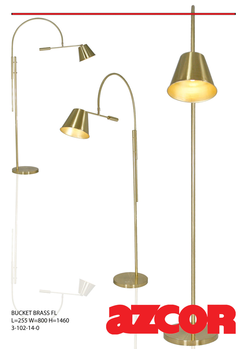 Bucket Brass Floor Lamp