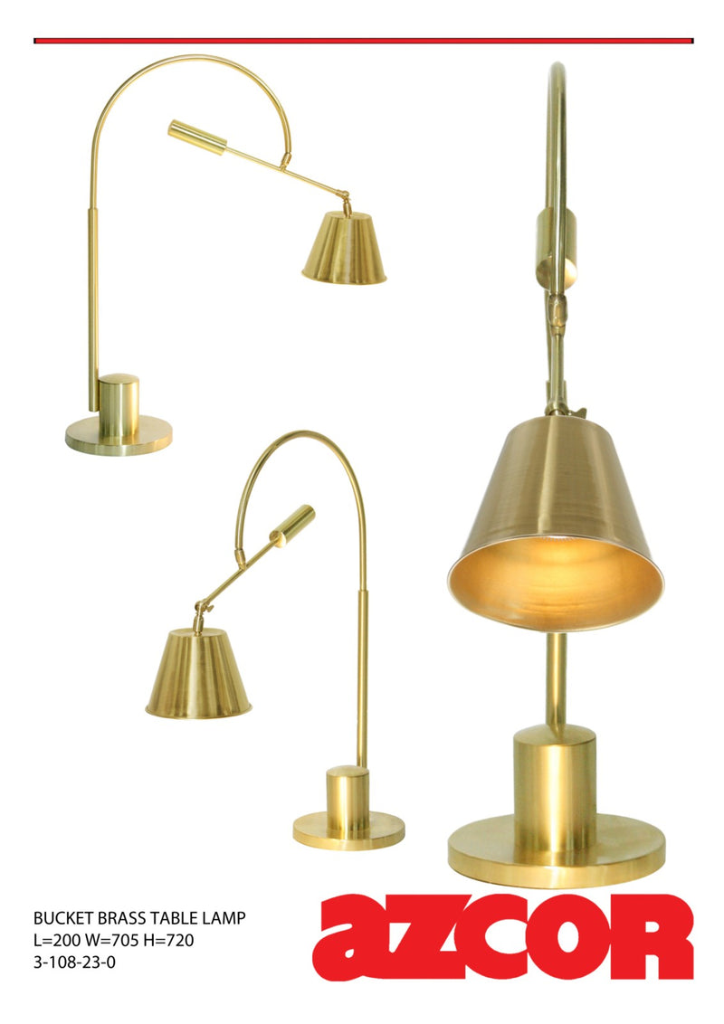 Bucket Brass Table Lamp